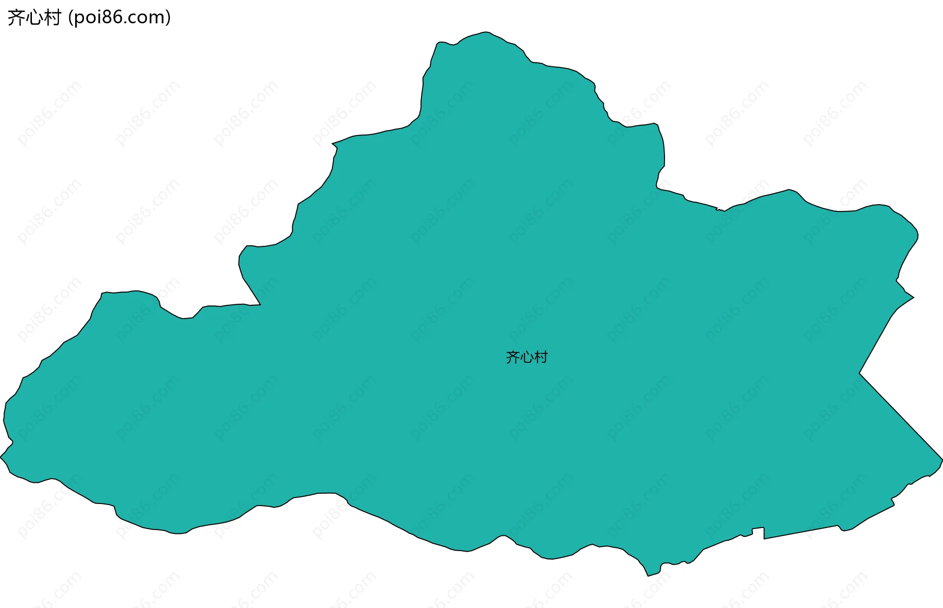 齐心村边界地图