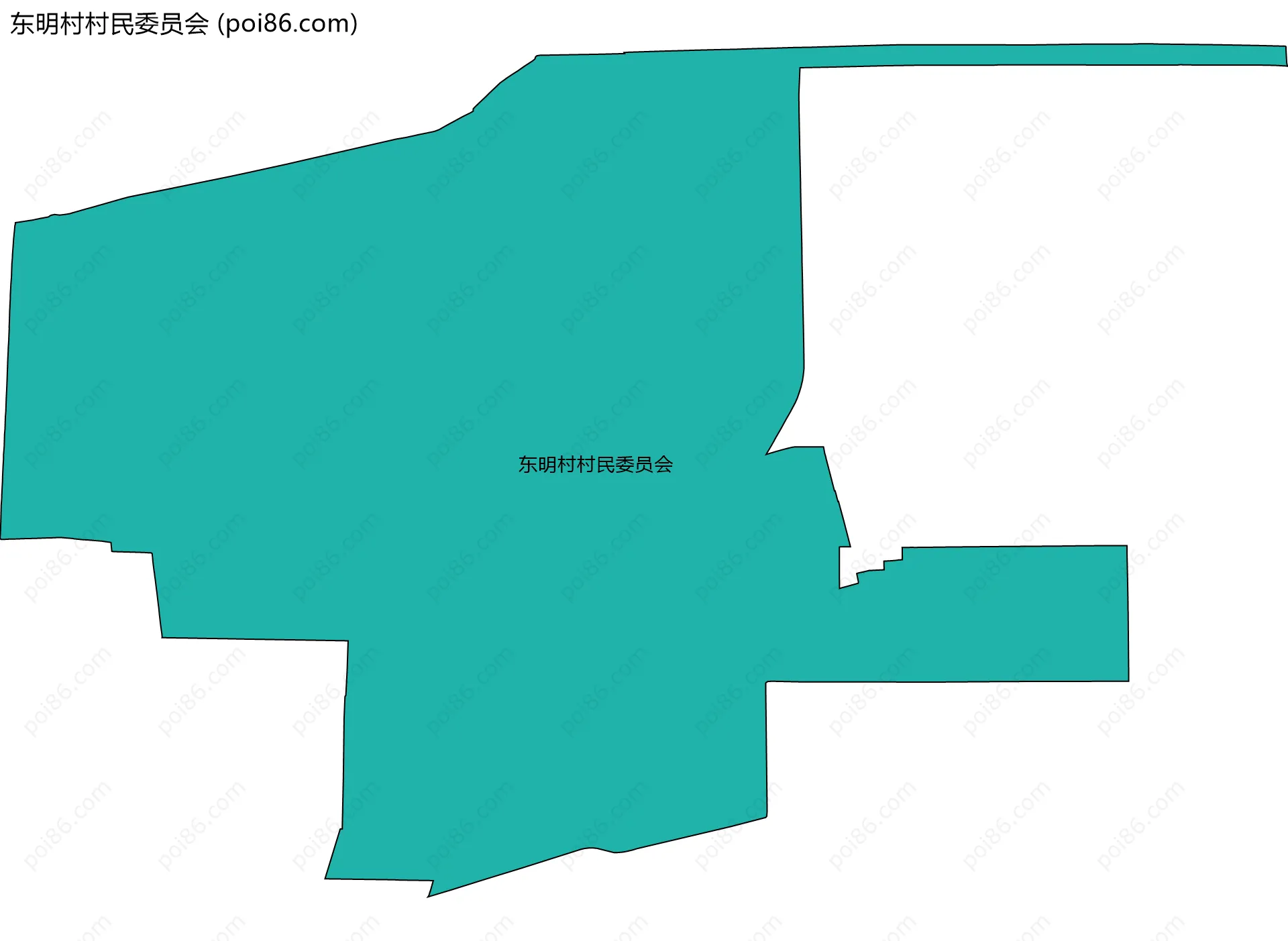 东明村村民委员会边界地图
