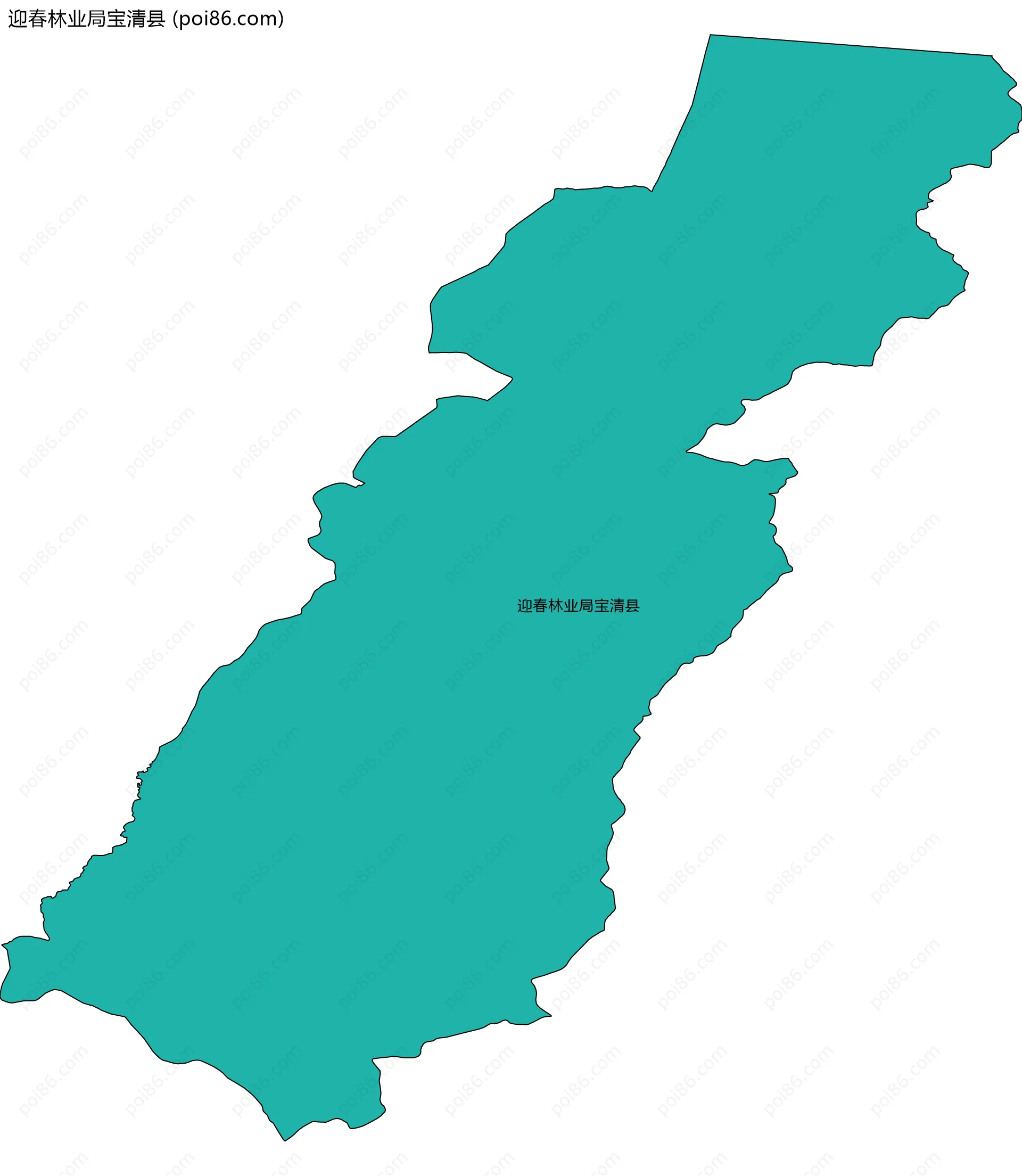 迎春林业局宝清县边界地图