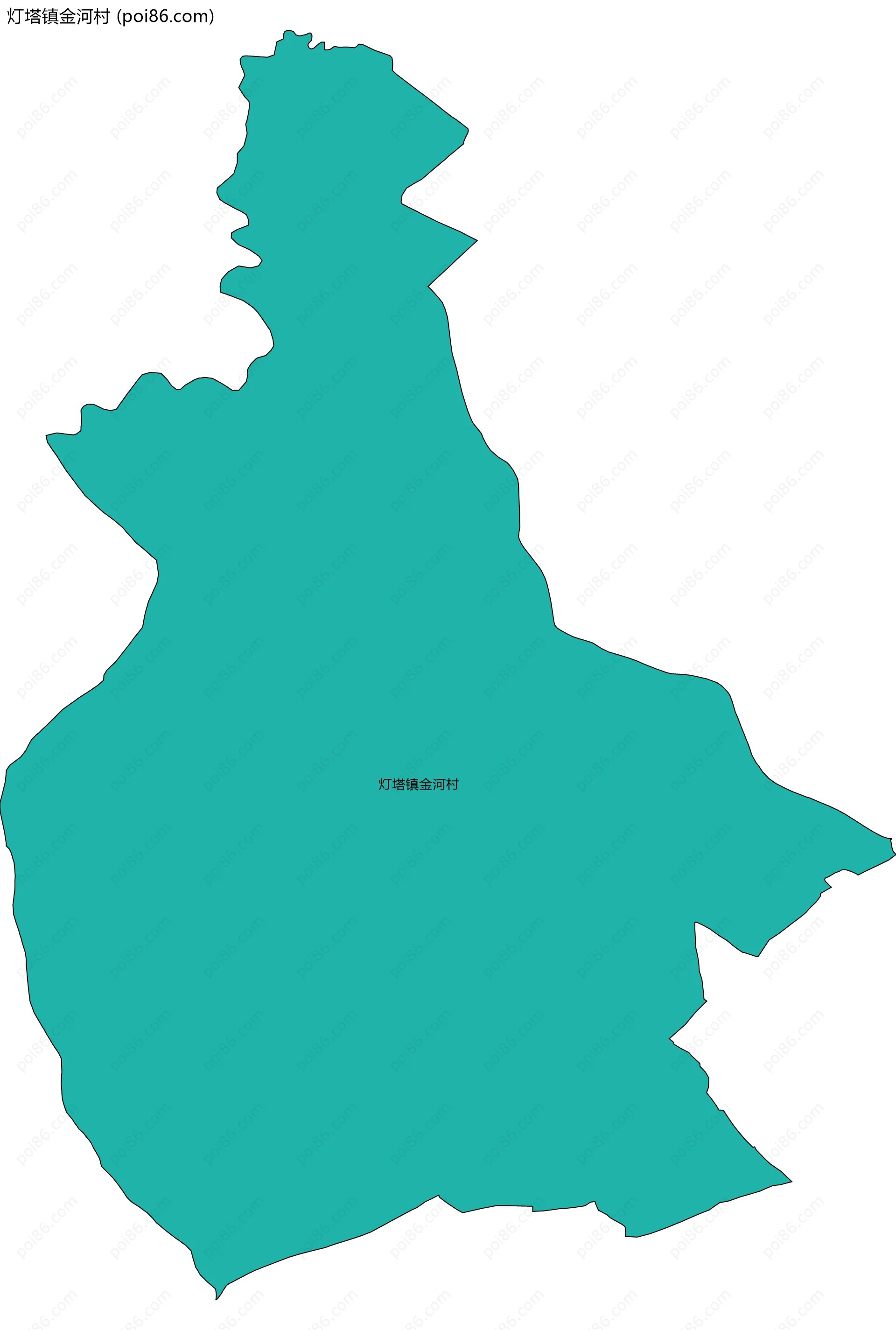 灯塔镇金河村边界地图