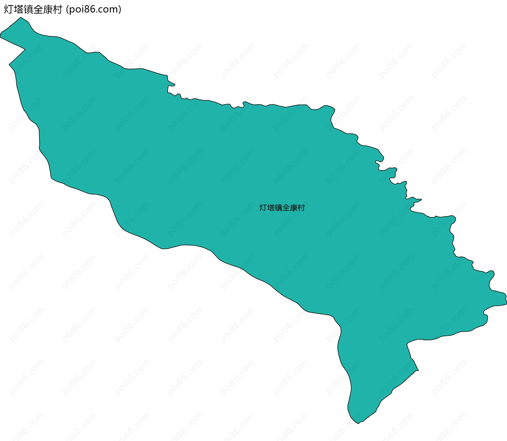 灯塔镇全康村边界地图