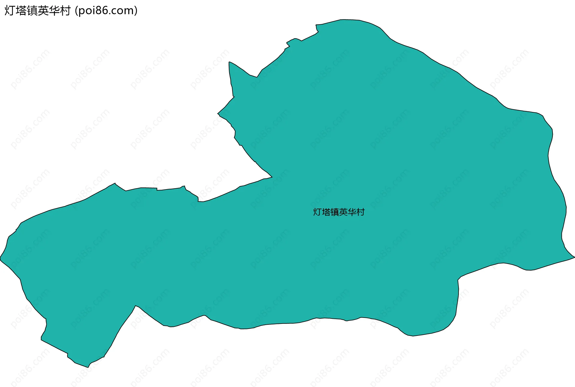 灯塔镇英华村边界地图