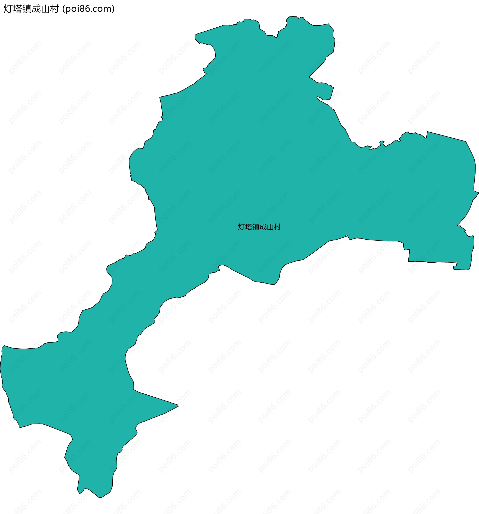 灯塔镇成山村边界地图