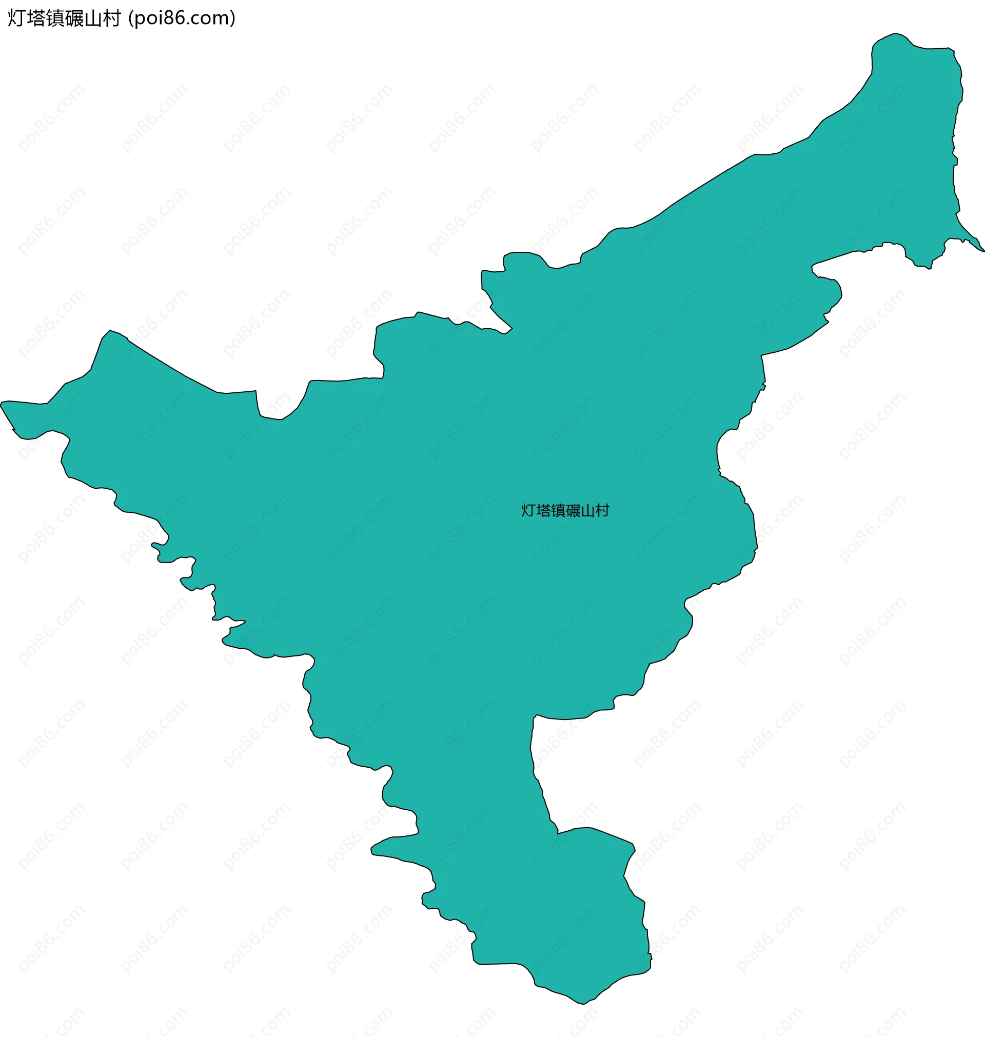 灯塔镇碾山村边界地图