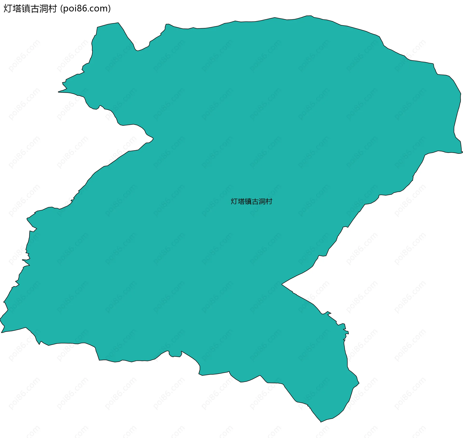 灯塔镇古洞村边界地图