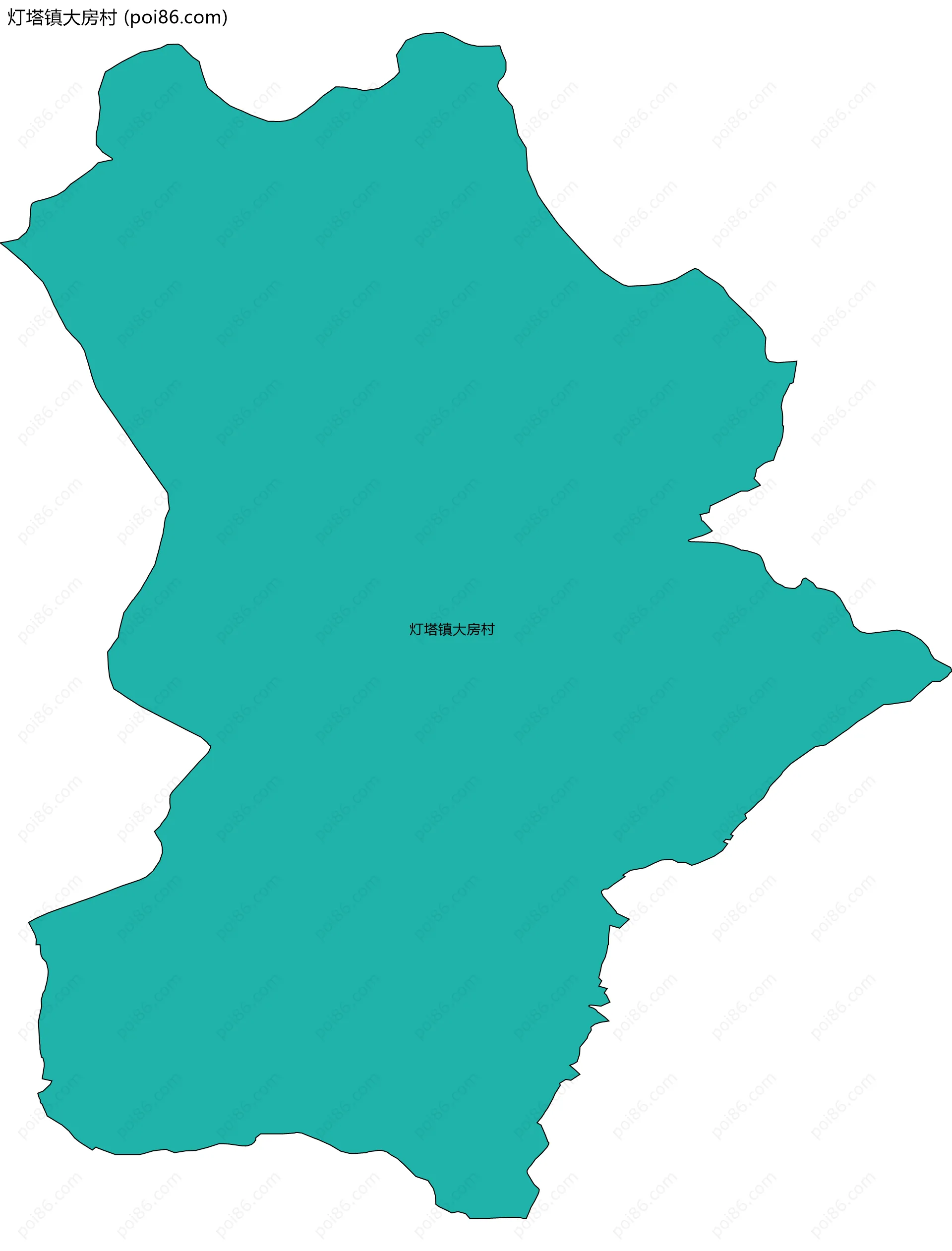 灯塔镇大房村边界地图