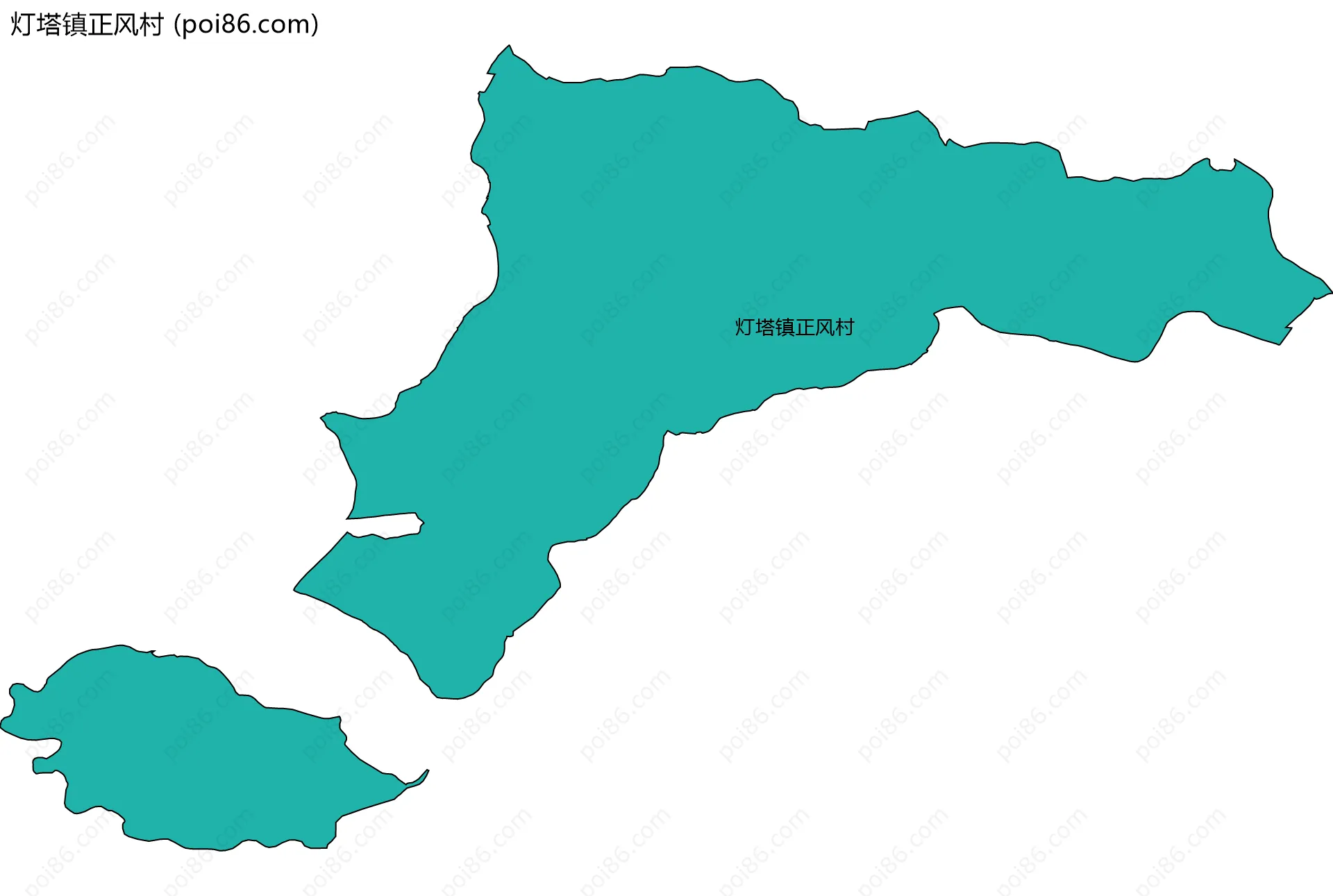 灯塔镇正风村边界地图