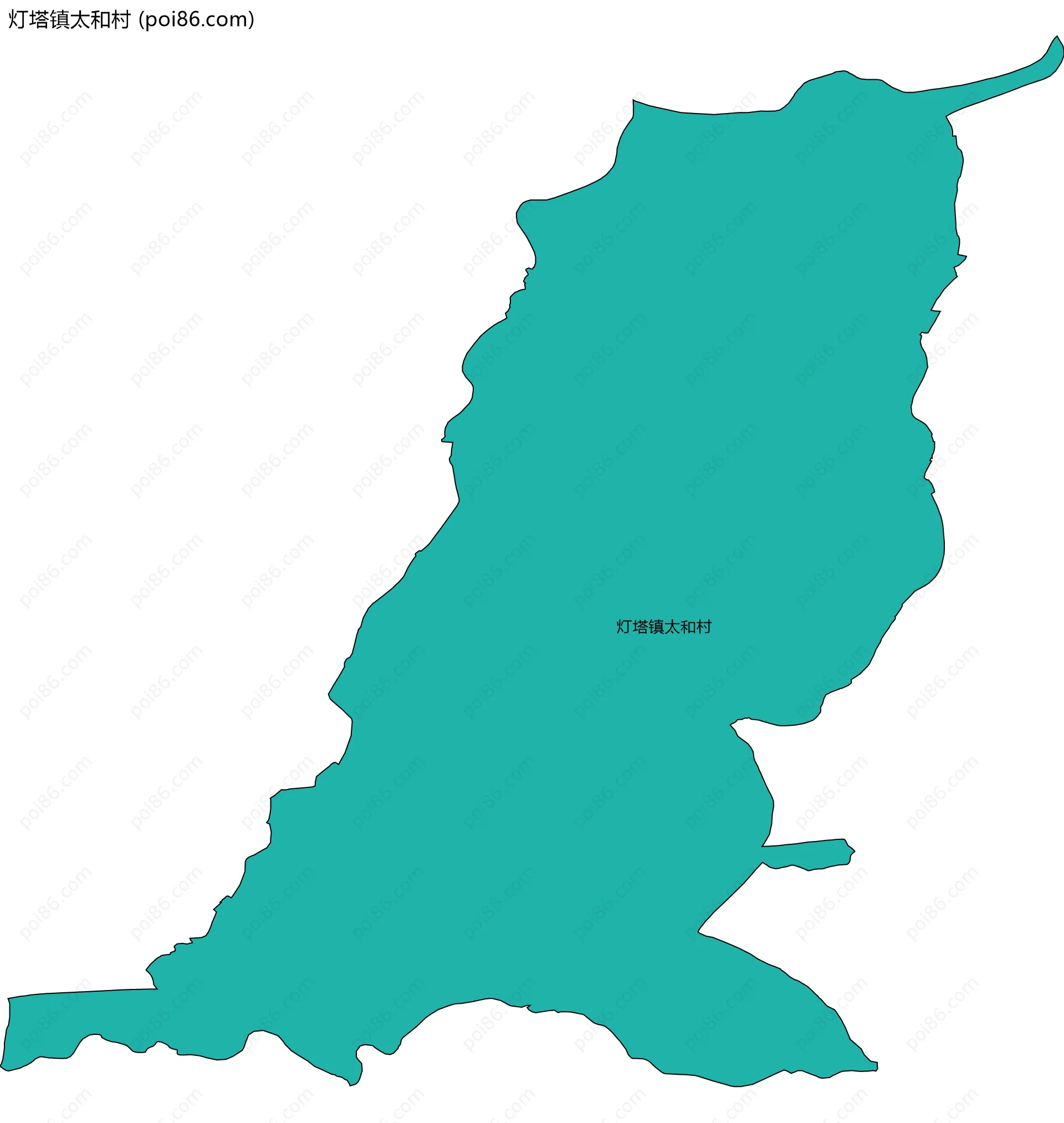 灯塔镇太和村边界地图