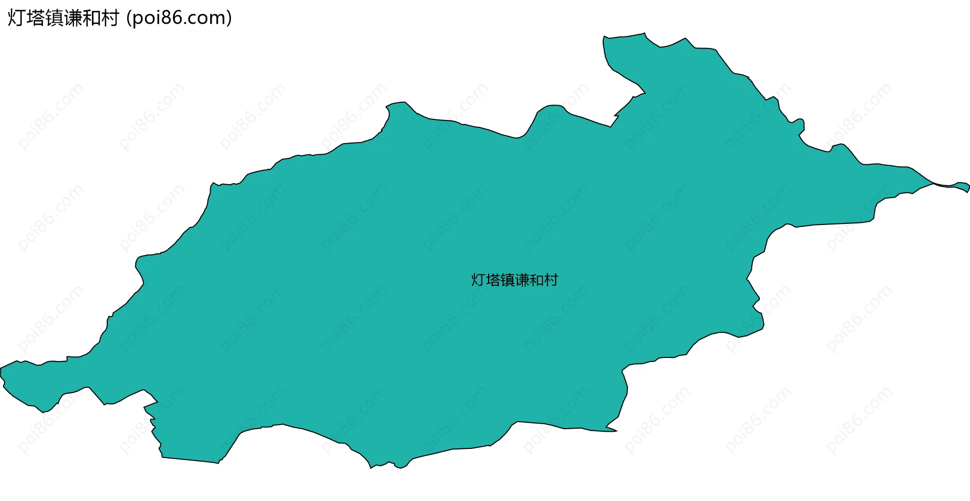 灯塔镇谦和村边界地图