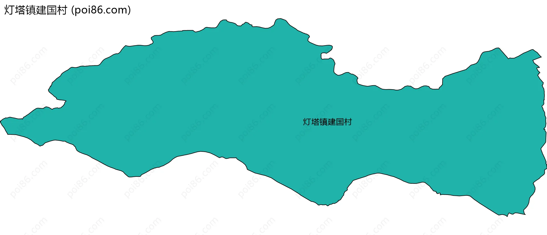 灯塔镇建国村边界地图