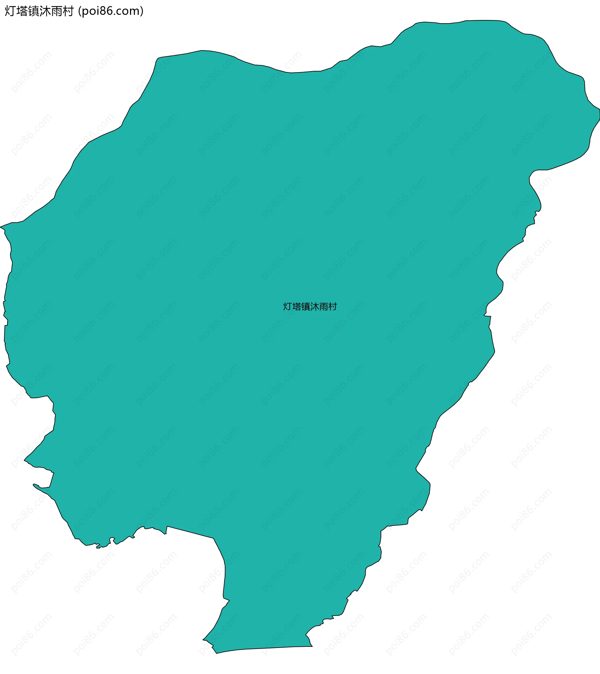 灯塔镇沐雨村边界地图