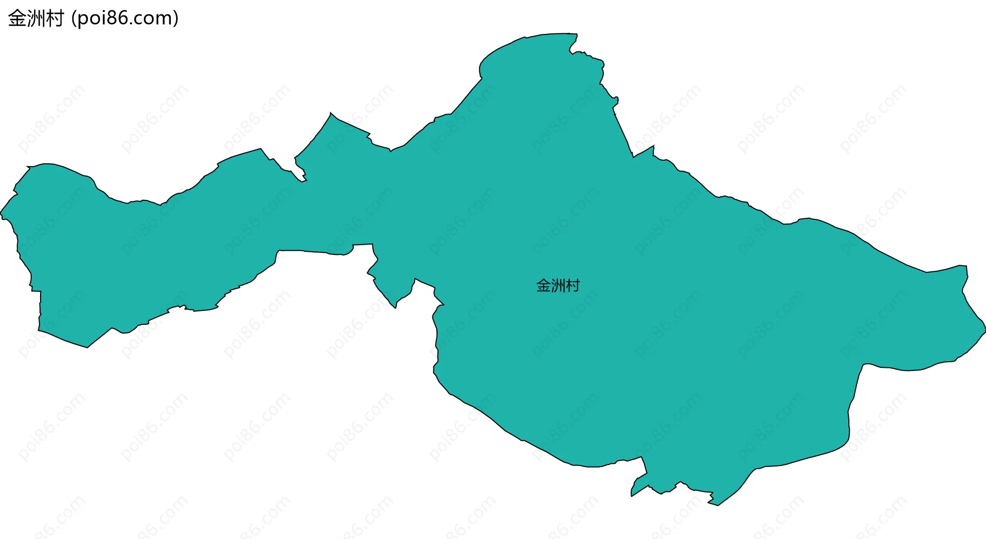 金洲村边界地图