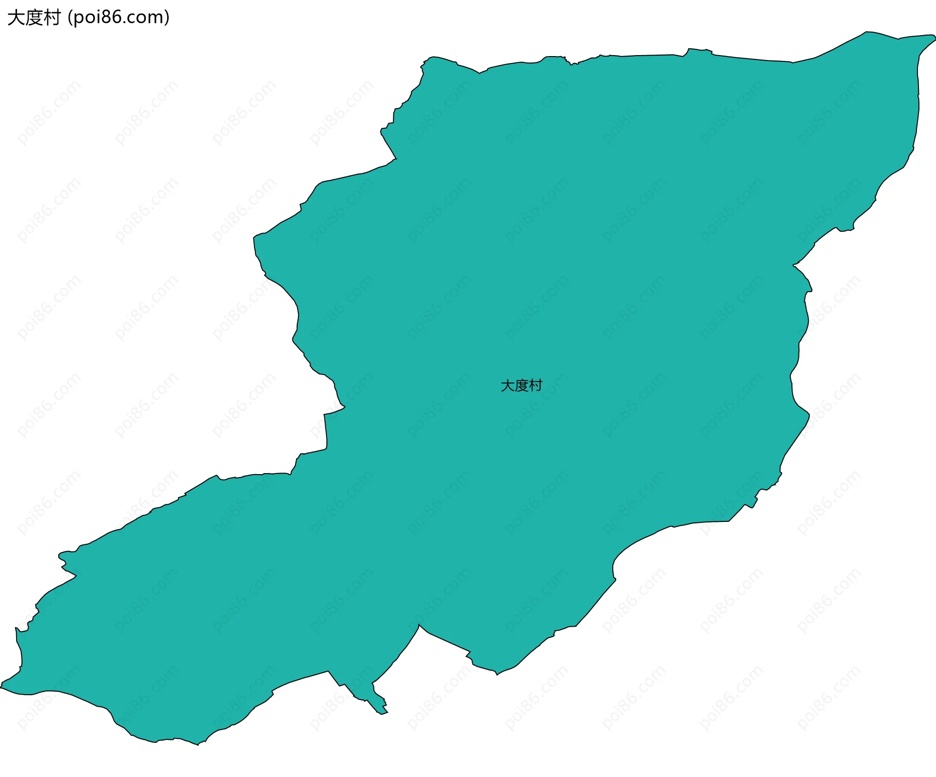大度村边界地图