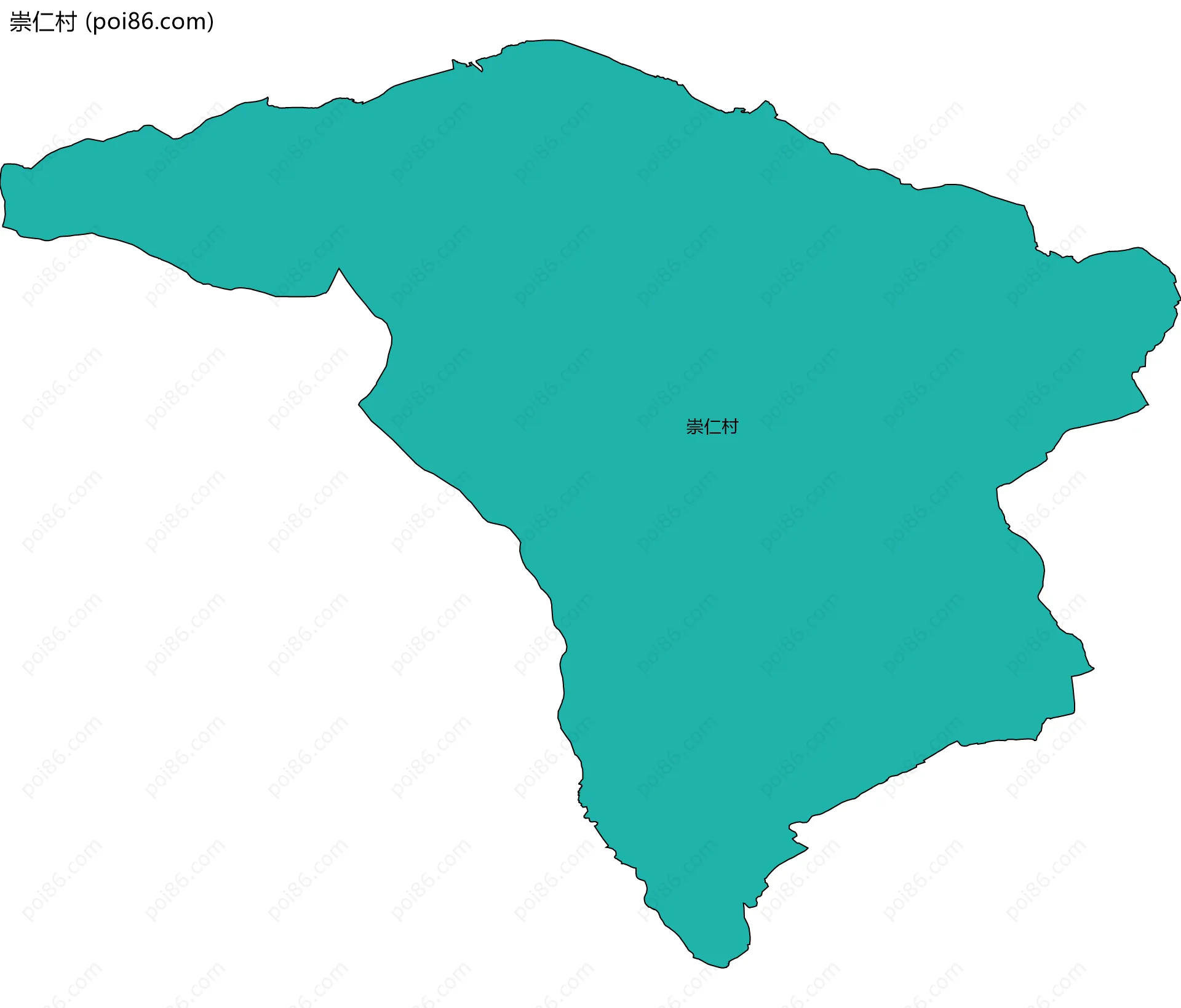 崇仁村边界地图