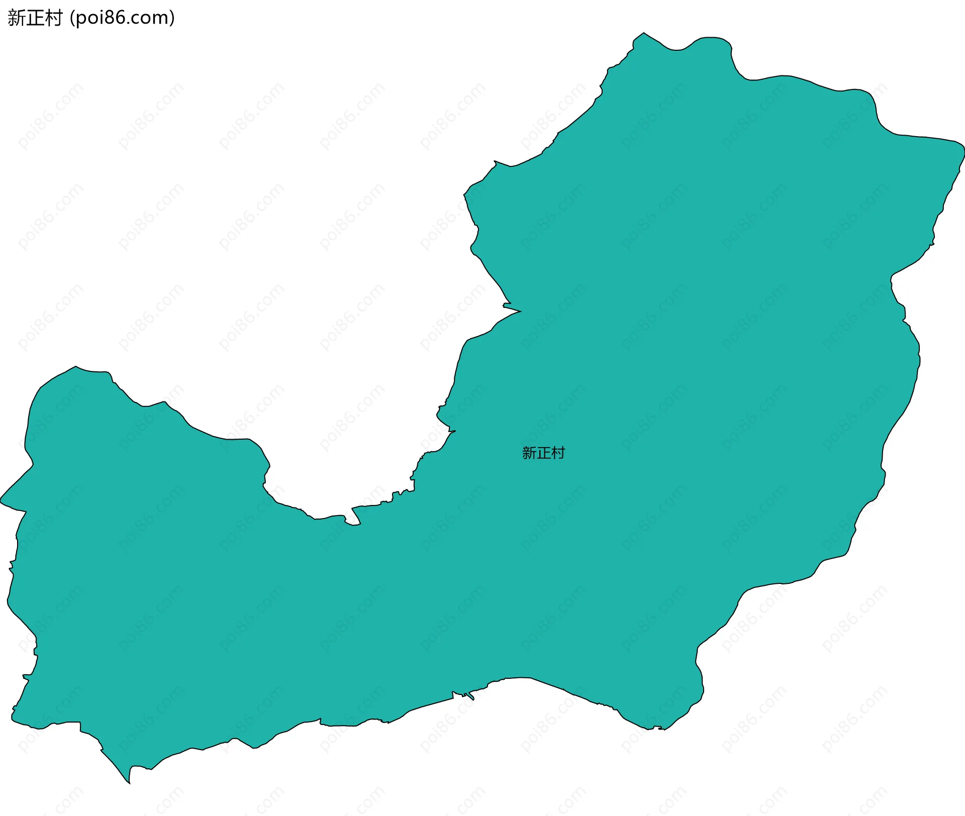 新正村边界地图