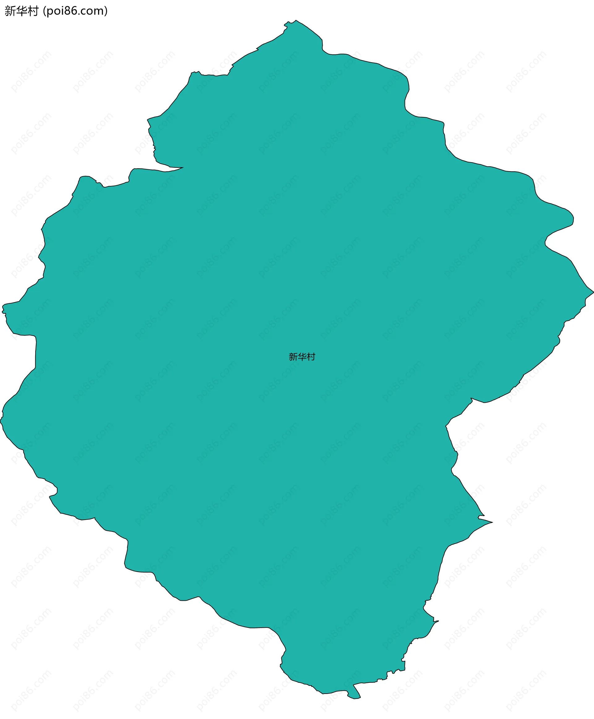 新华村边界地图