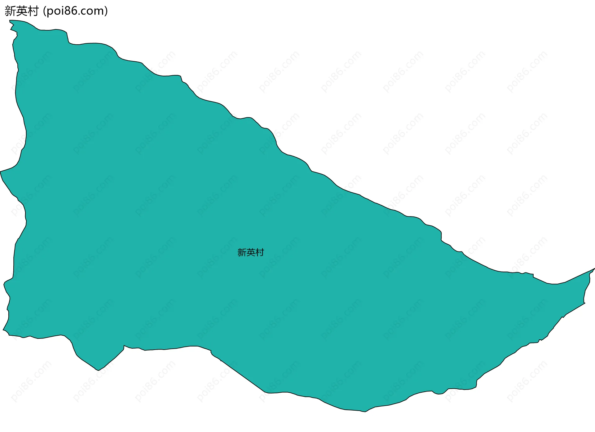 新英村边界地图