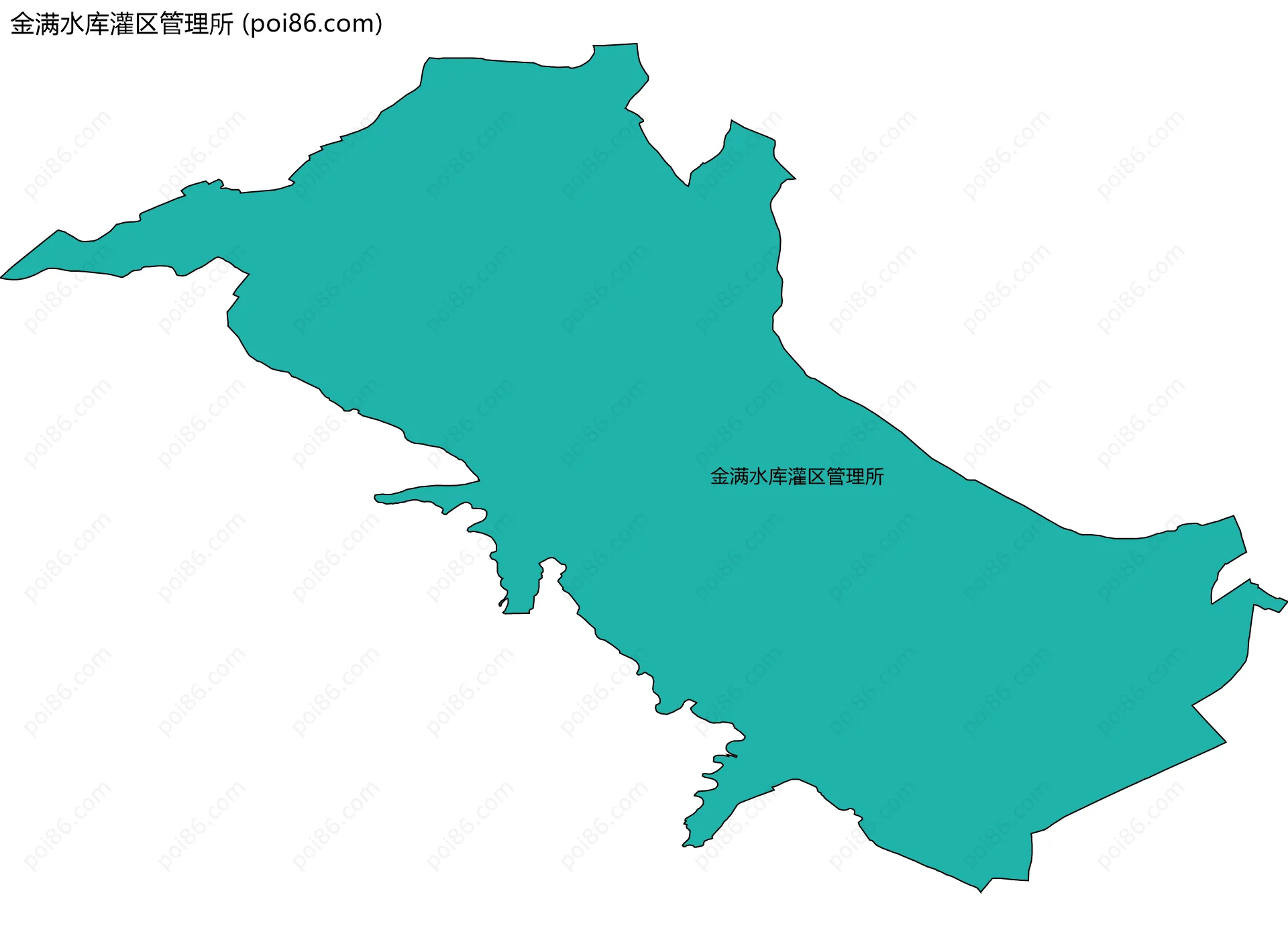 金满水库灌区管理所边界地图