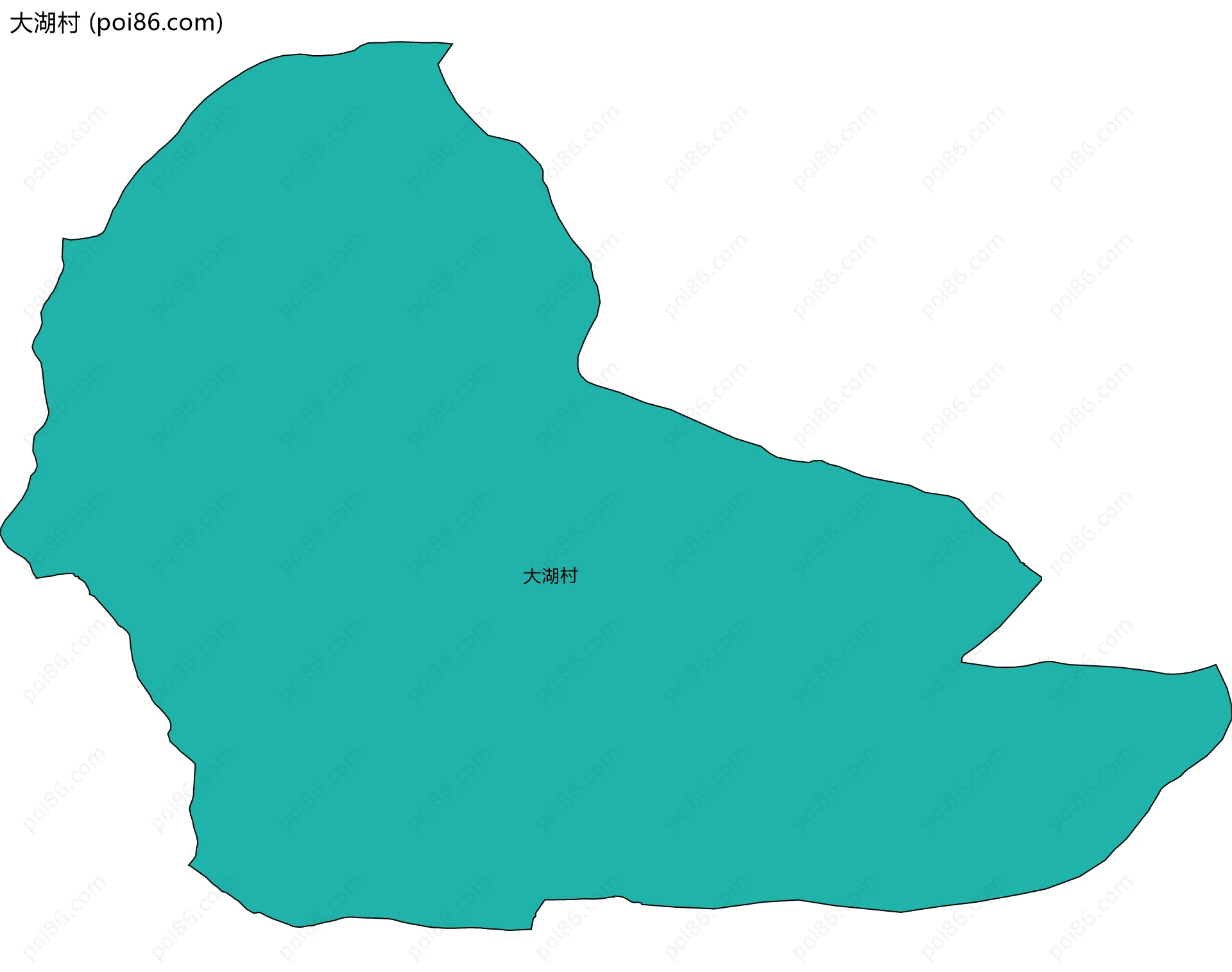 大湖村边界地图
