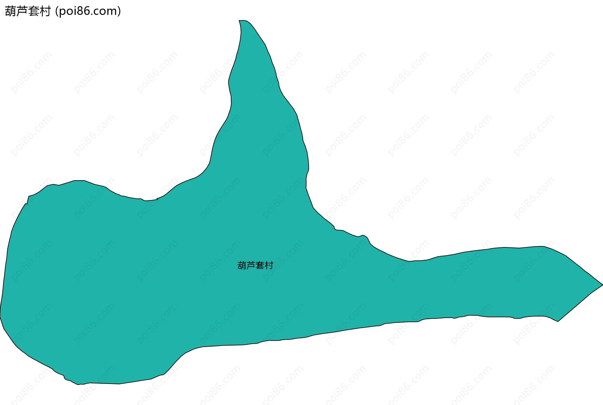 葫芦套村边界地图