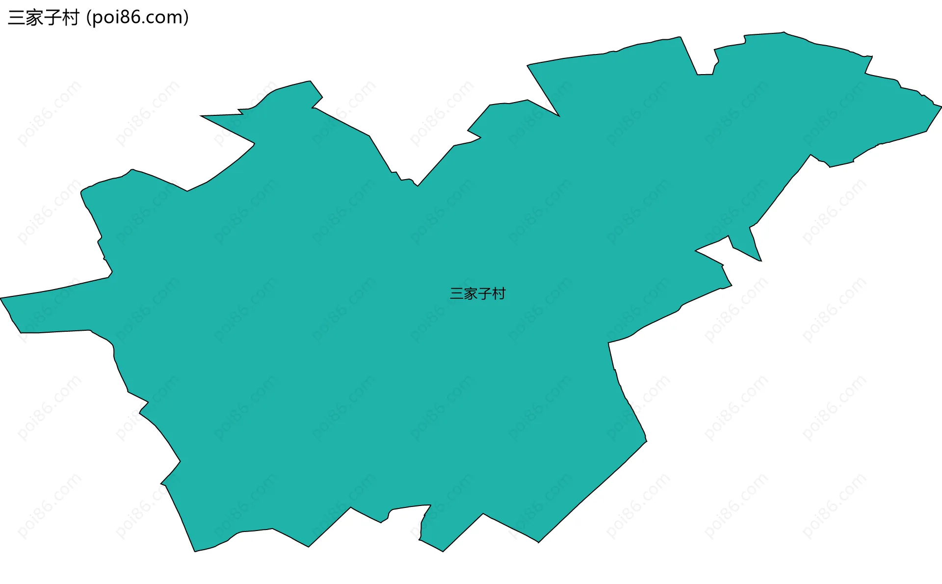 三家子村边界地图