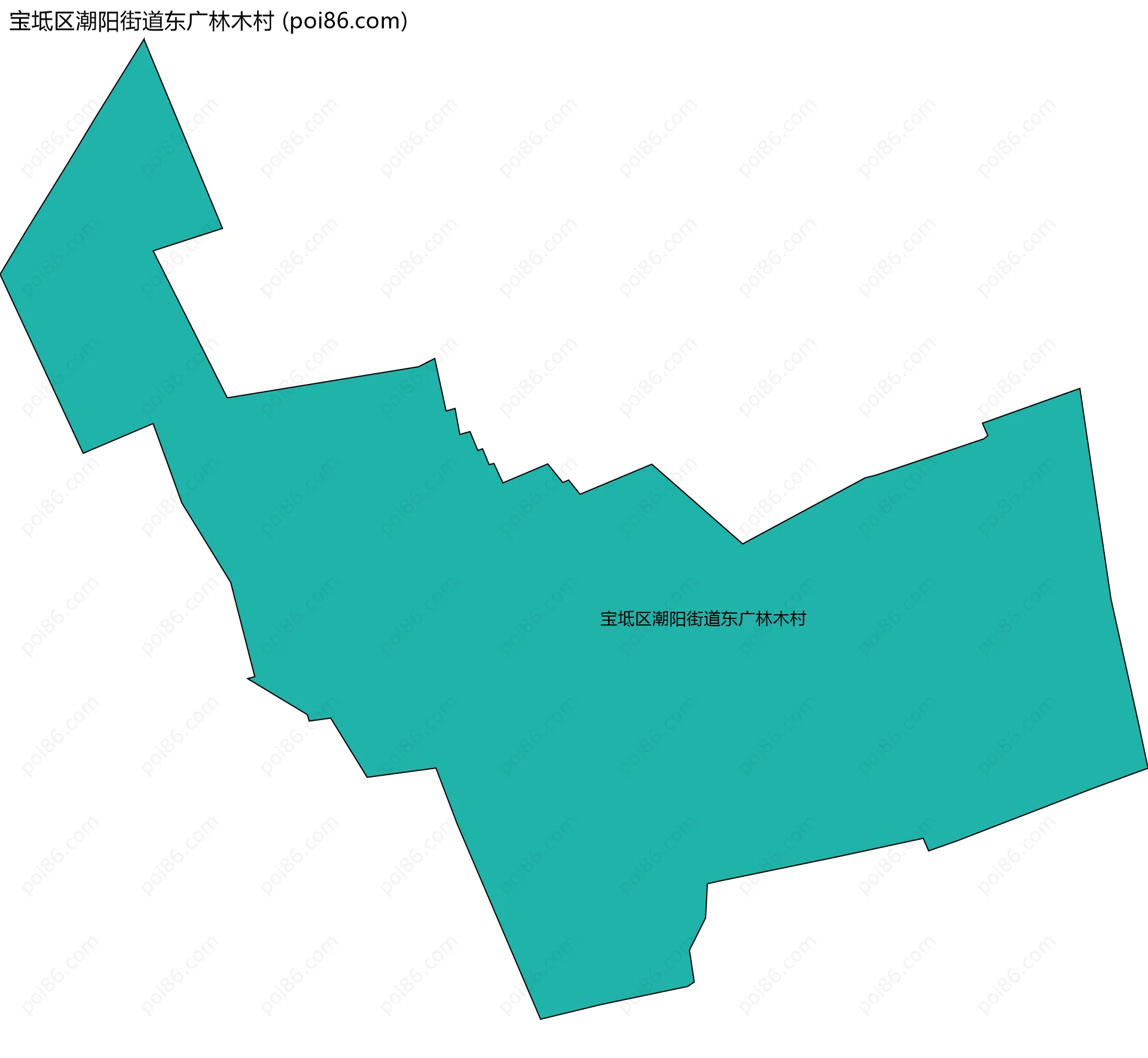 宝坻区潮阳街道东广林木村边界地图