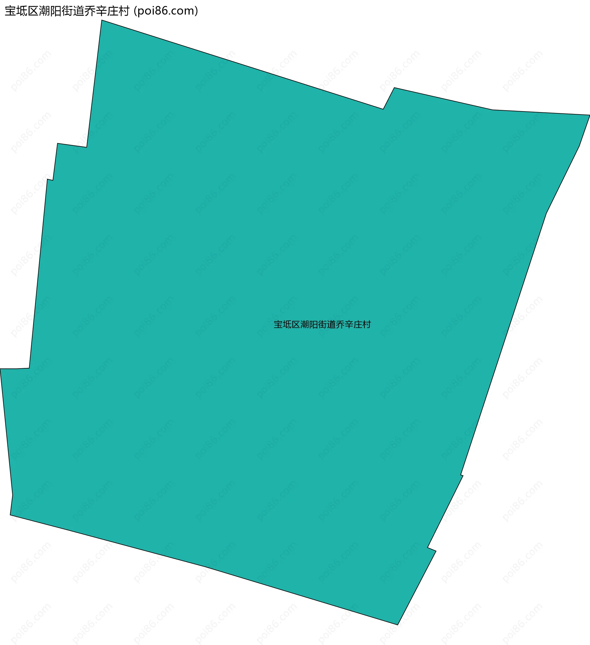 宝坻区潮阳街道乔辛庄村边界地图