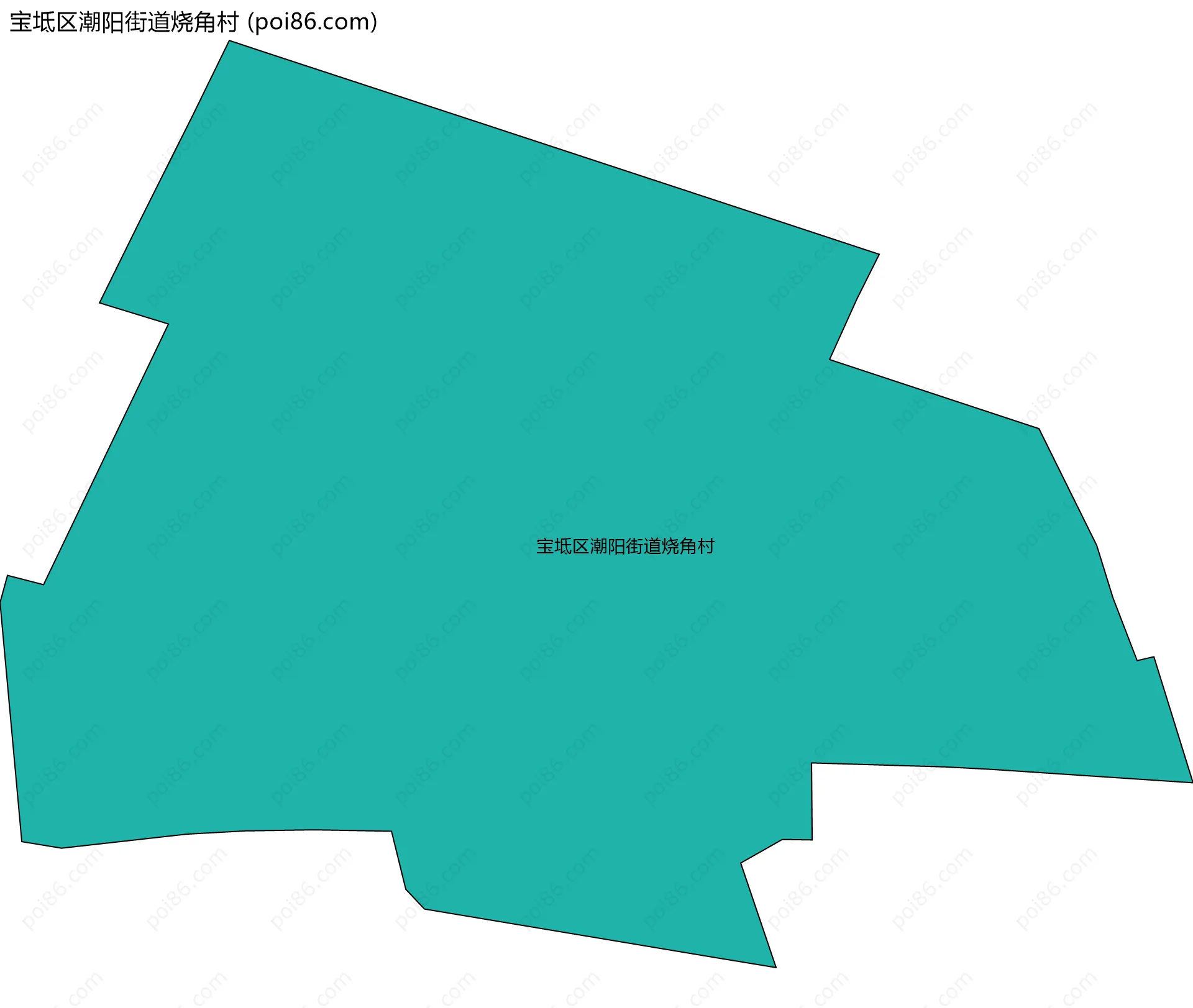 宝坻区潮阳街道烧角村边界地图