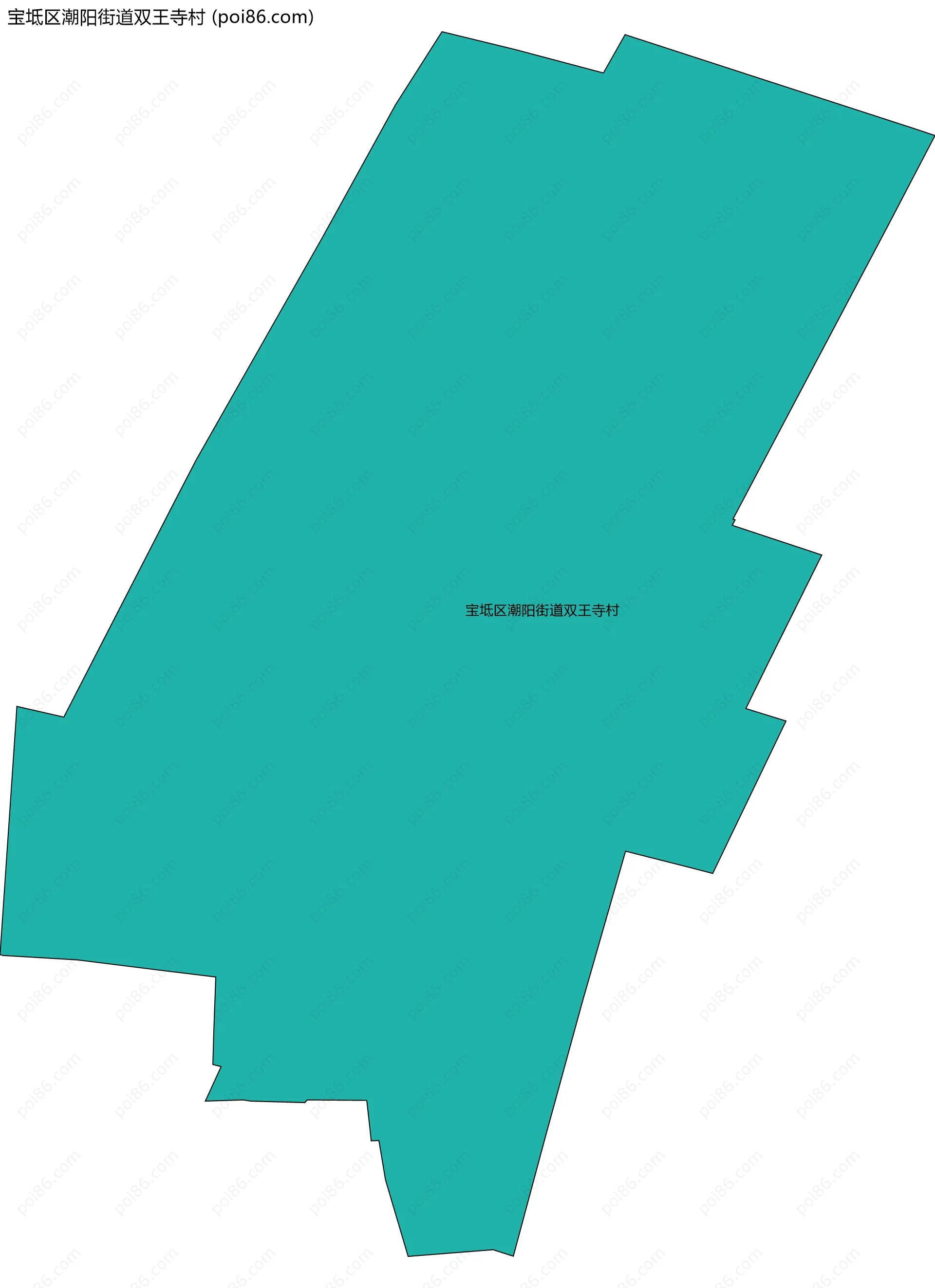 宝坻区潮阳街道双王寺村边界地图