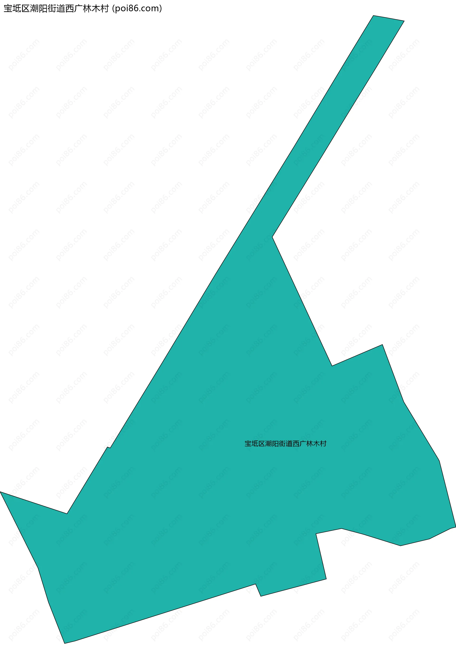 宝坻区潮阳街道西广林木村边界地图