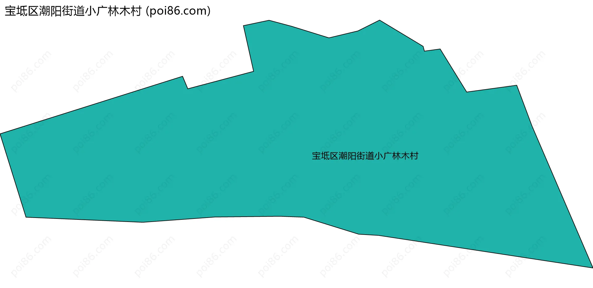宝坻区潮阳街道小广林木村边界地图
