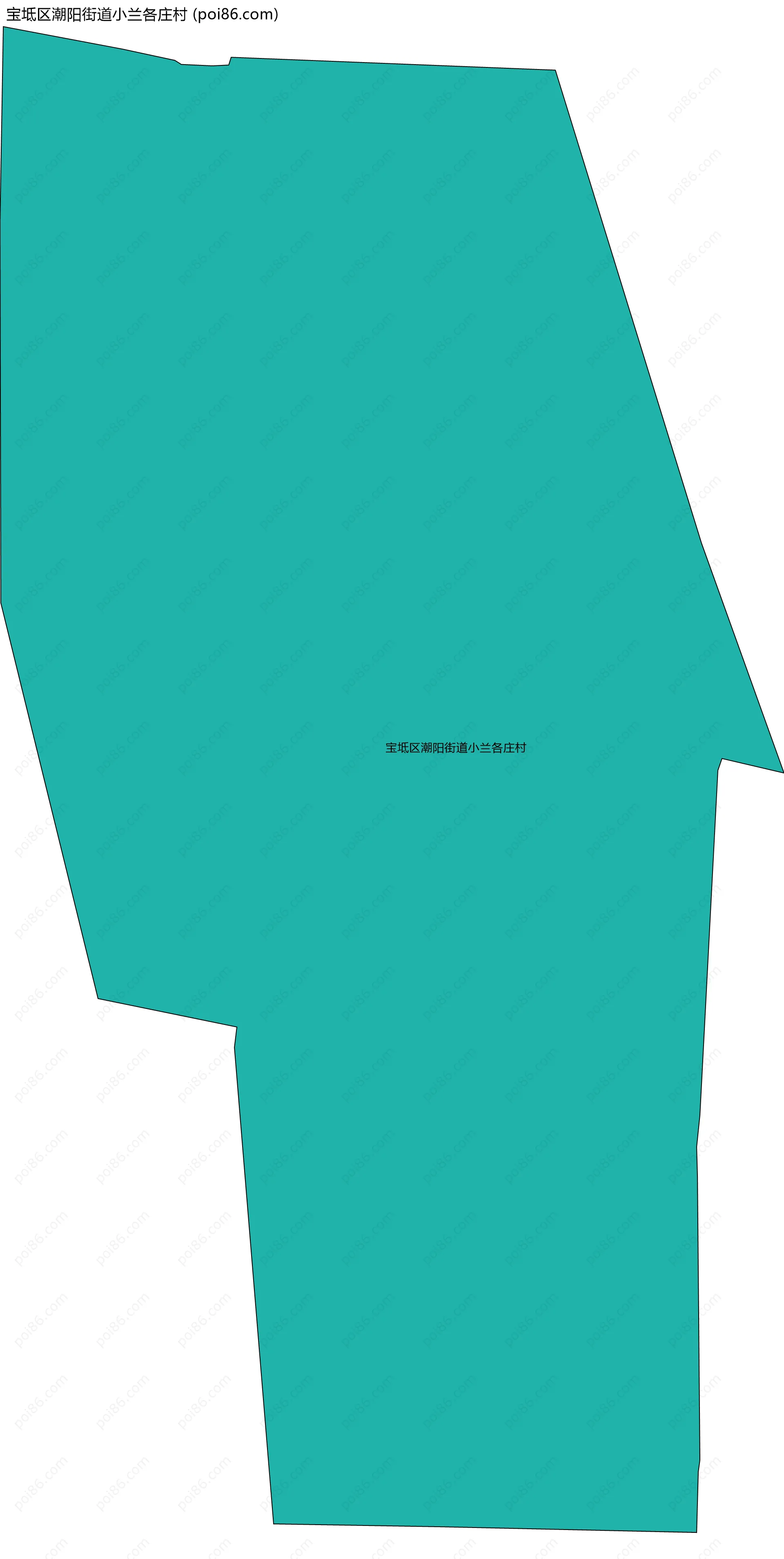 宝坻区潮阳街道小兰各庄村边界地图