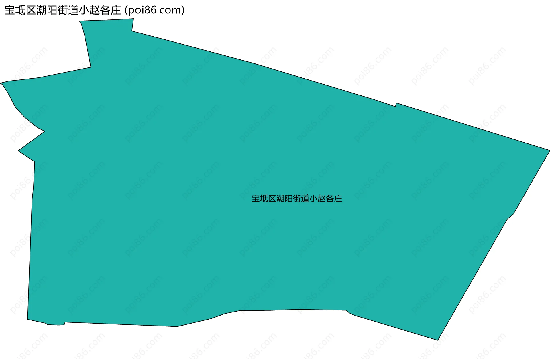 宝坻区潮阳街道小赵各庄边界地图