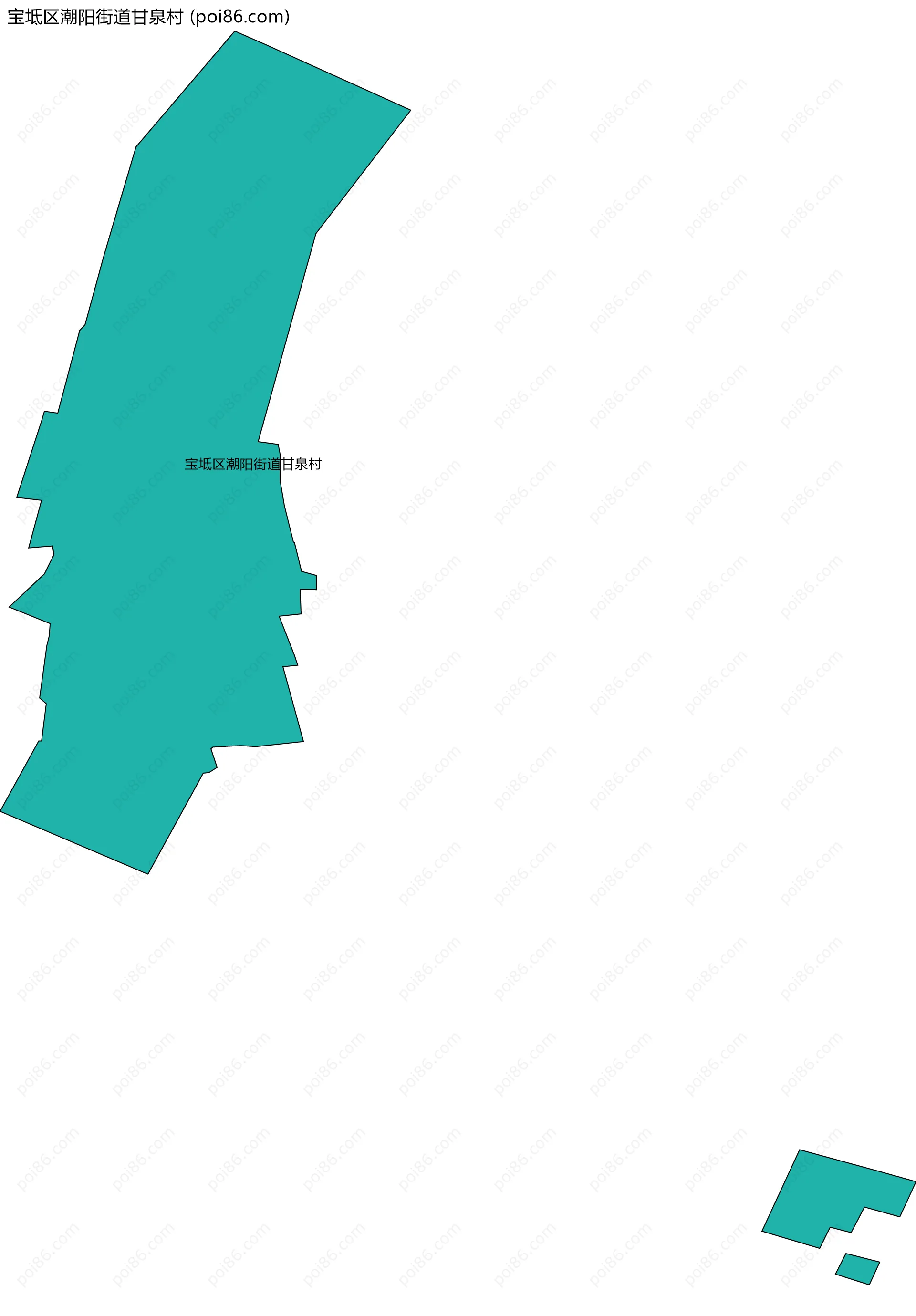 宝坻区潮阳街道甘泉村边界地图