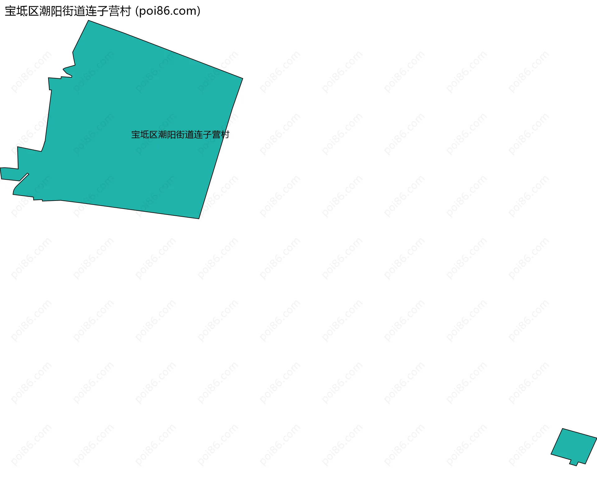 宝坻区潮阳街道连子营村边界地图