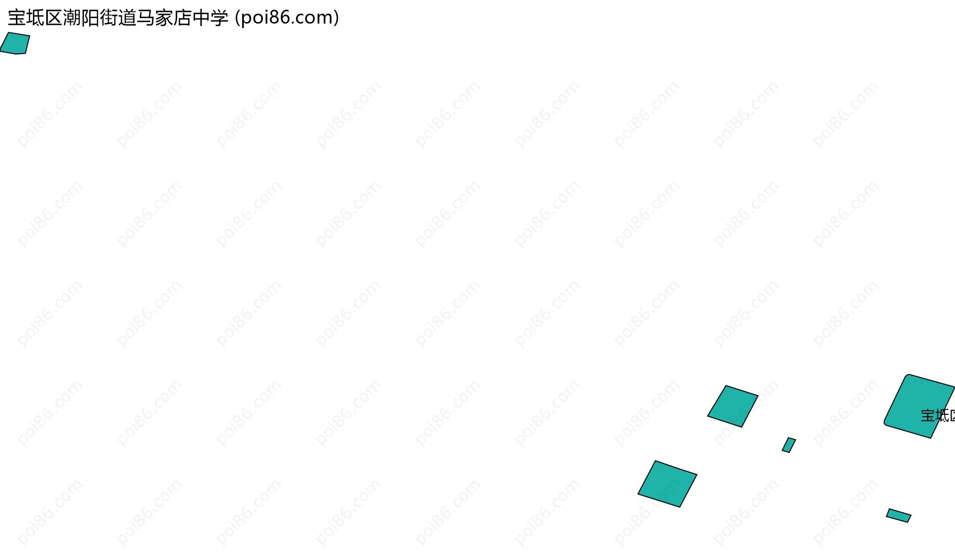 宝坻区潮阳街道马家店中学边界地图