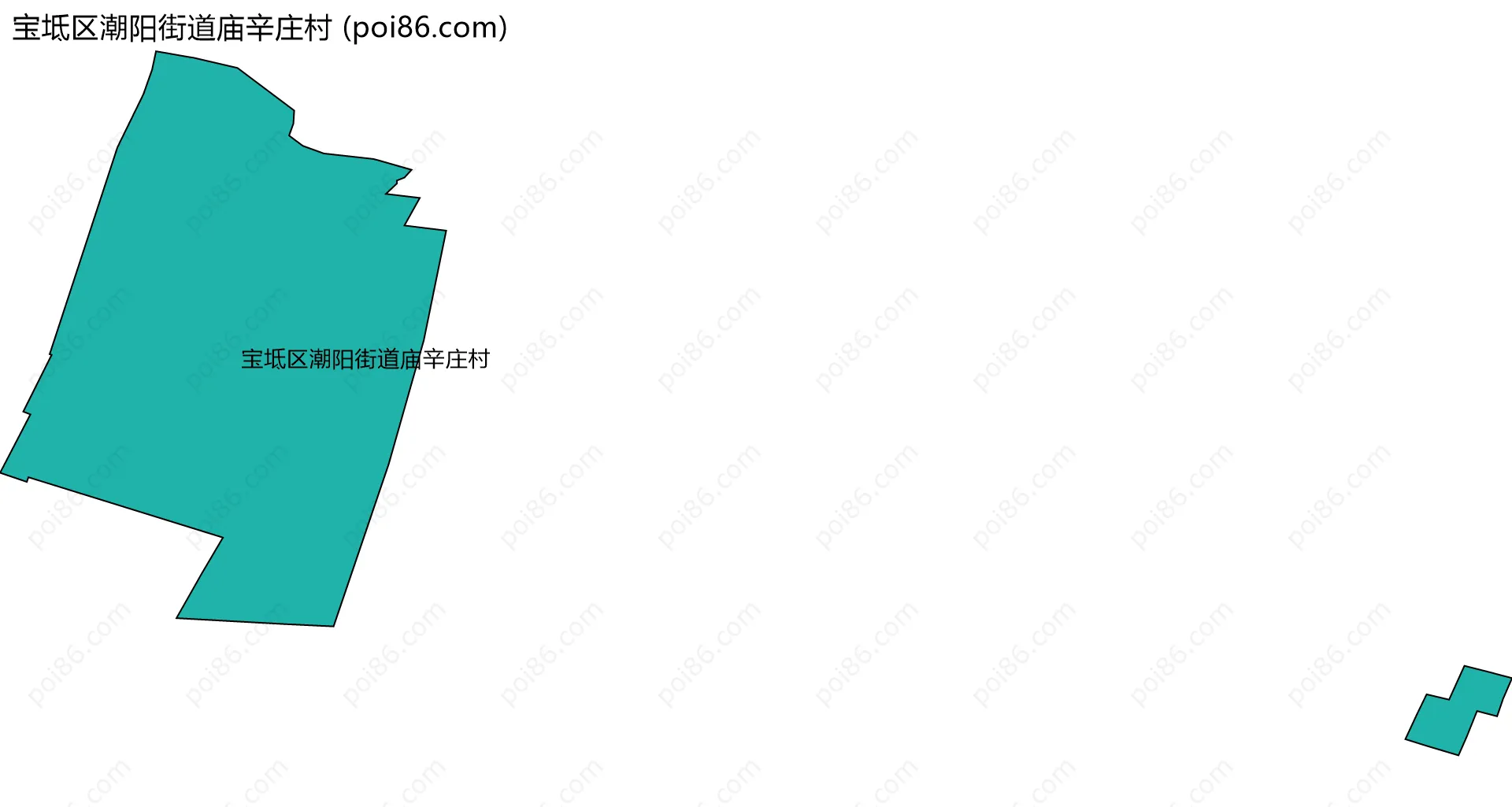 宝坻区潮阳街道庙辛庄村边界地图