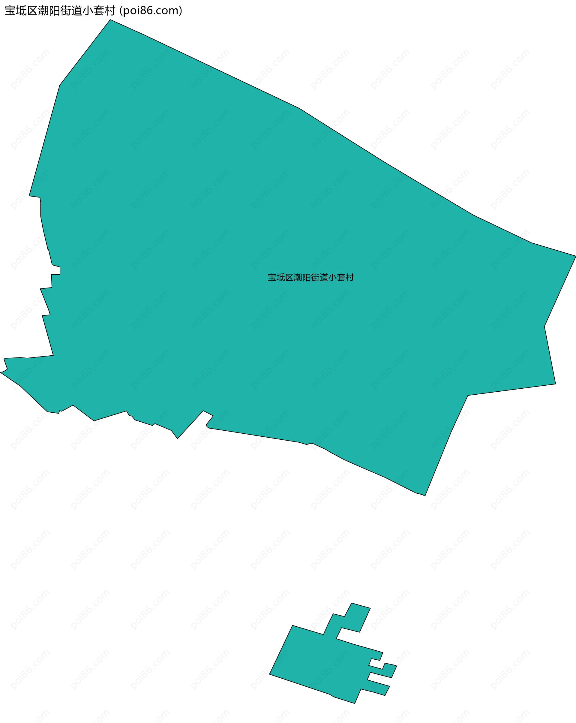 宝坻区潮阳街道小套村边界地图