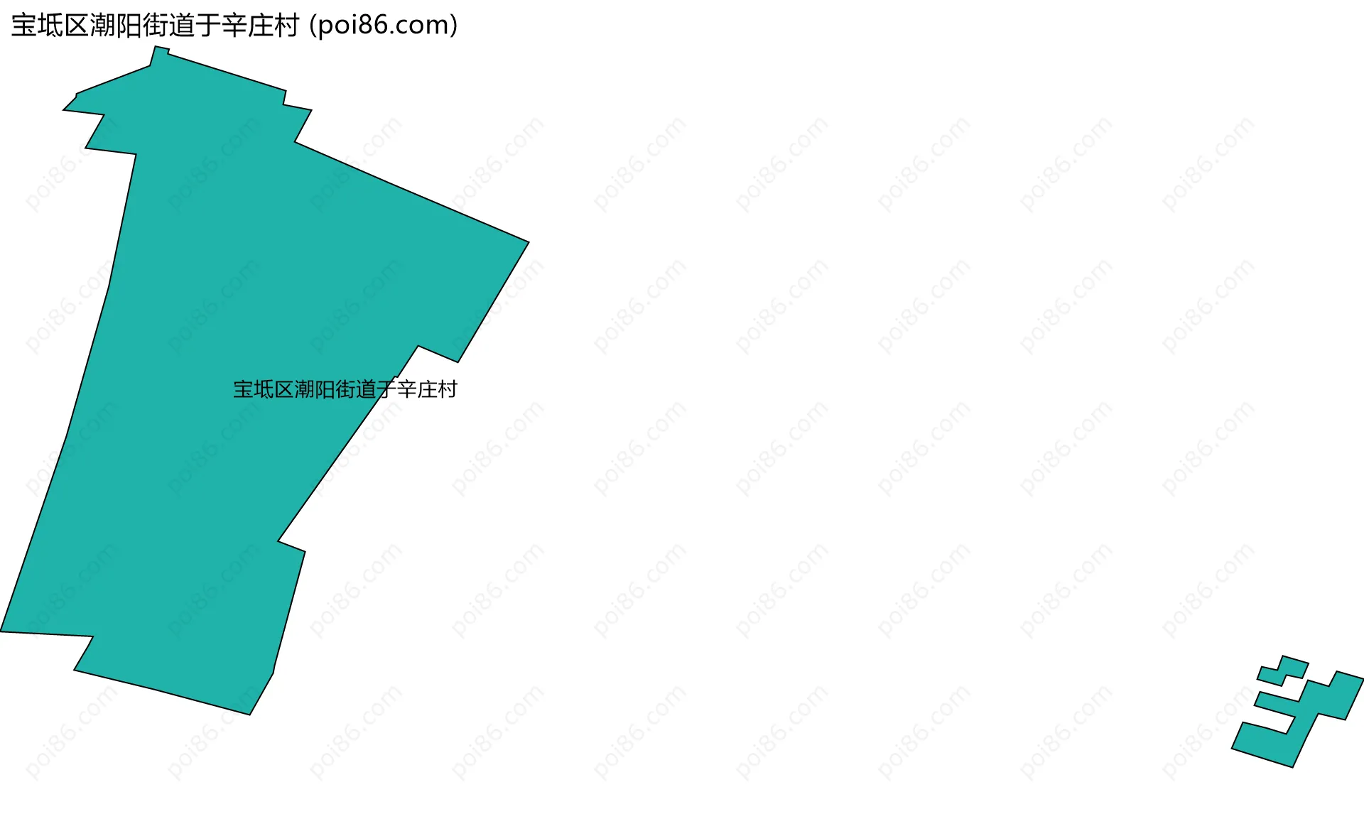 宝坻区潮阳街道于辛庄村边界地图