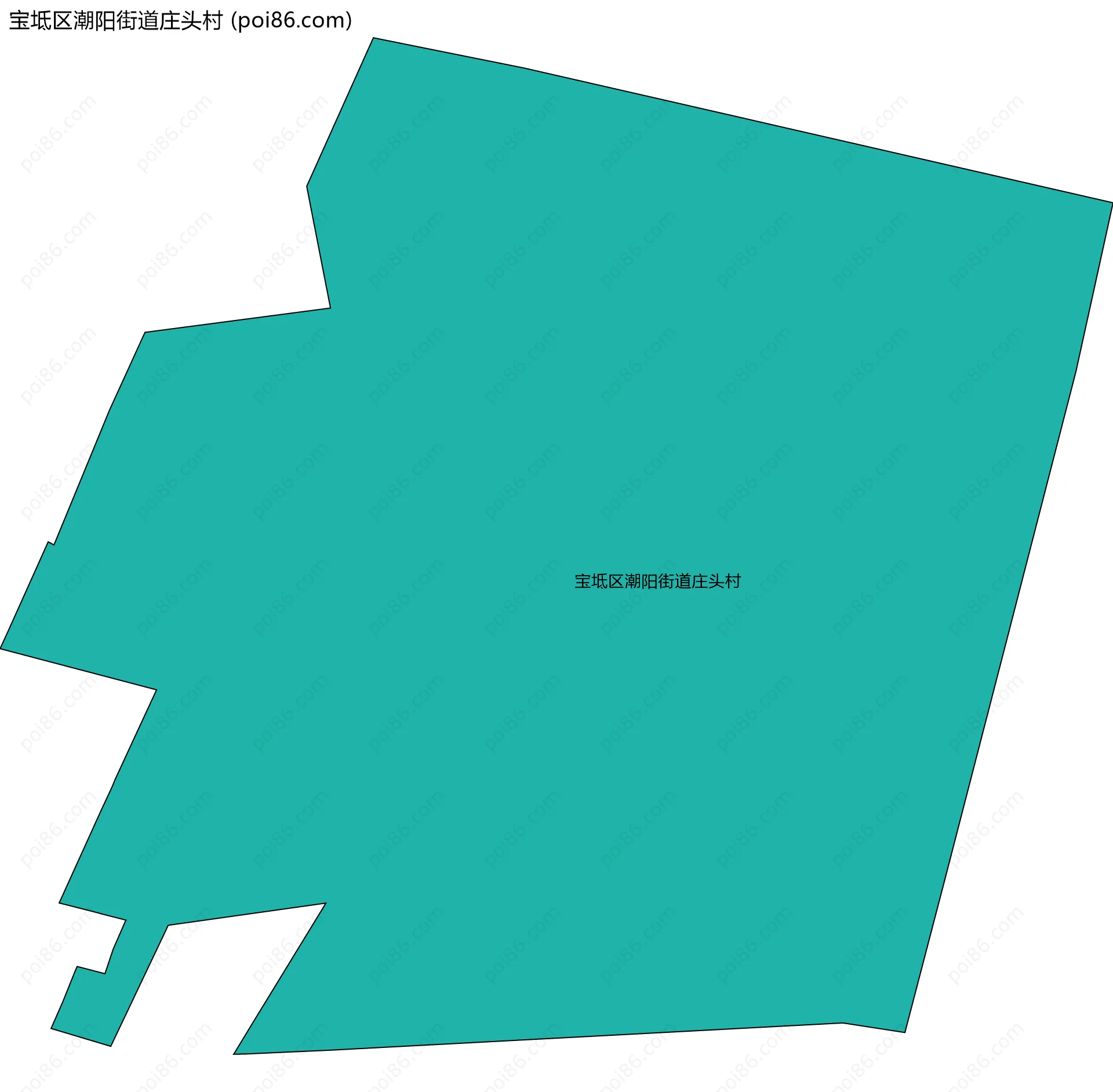 宝坻区潮阳街道庄头村边界地图