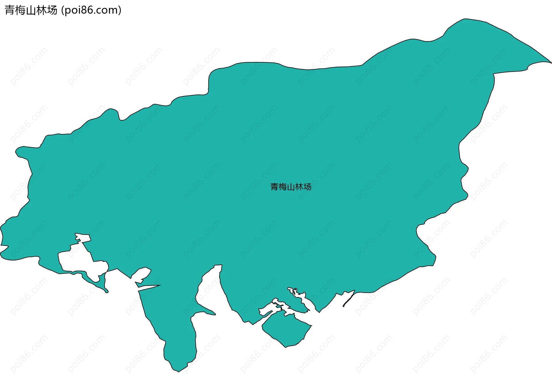 青梅山林场边界地图