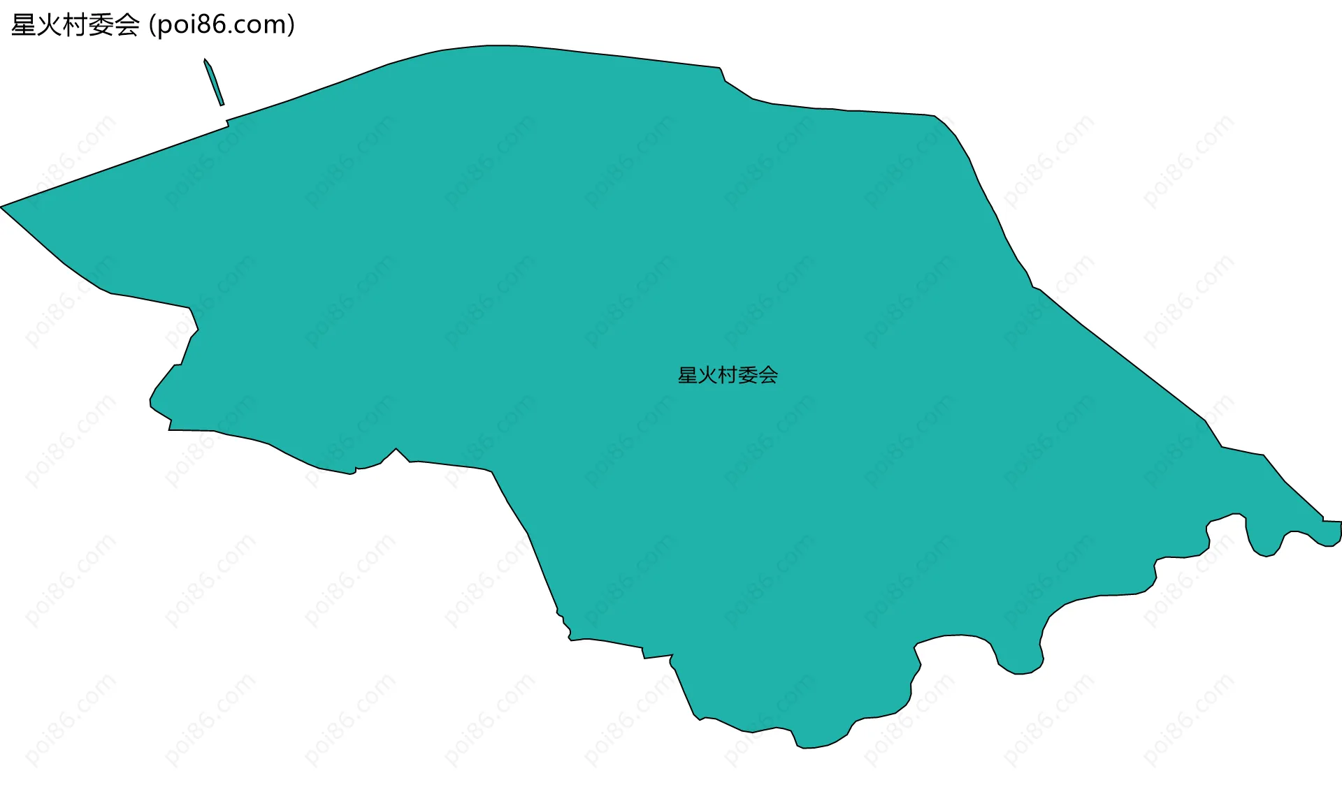 星火村委会边界地图