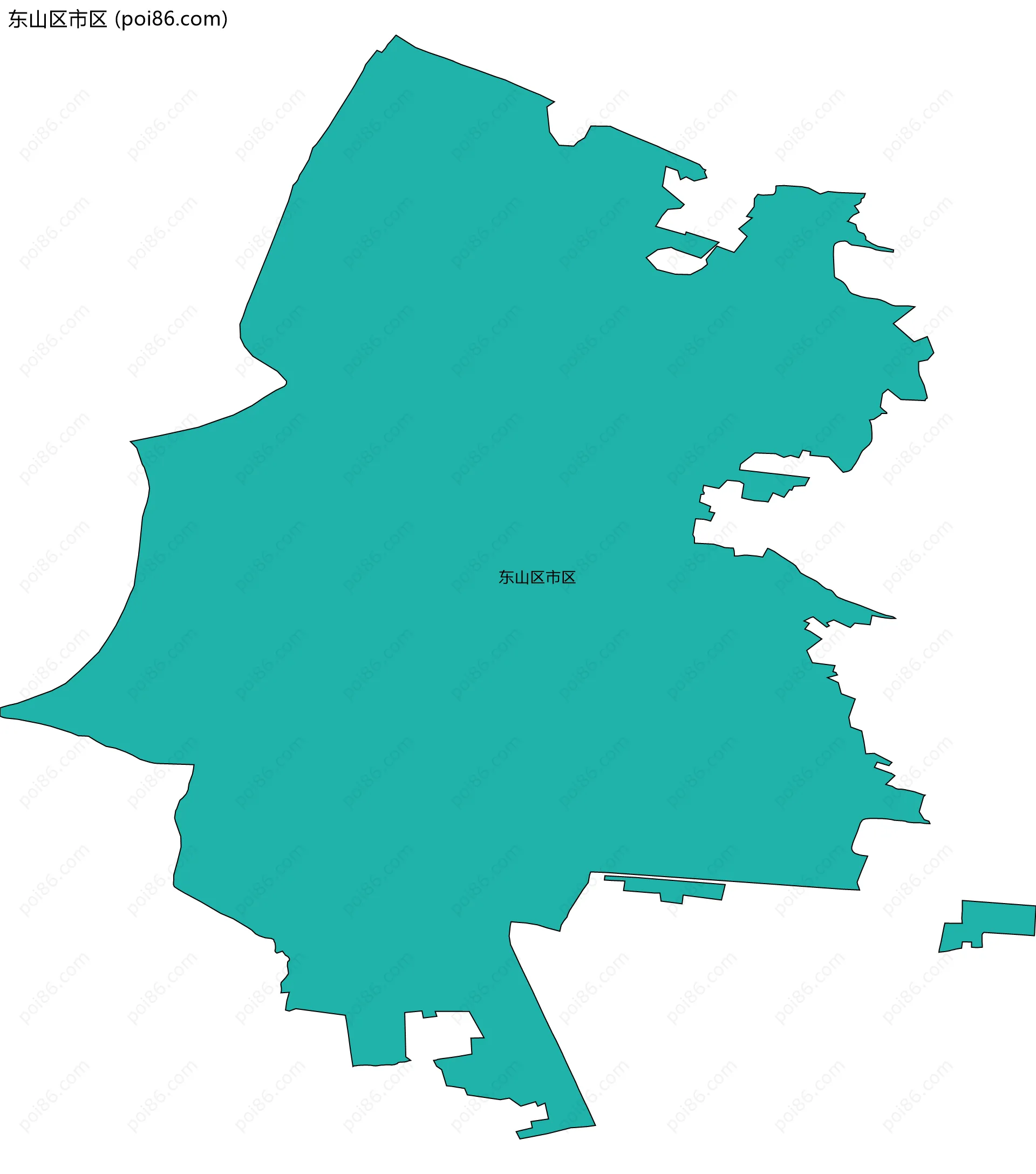 东山区市区边界地图