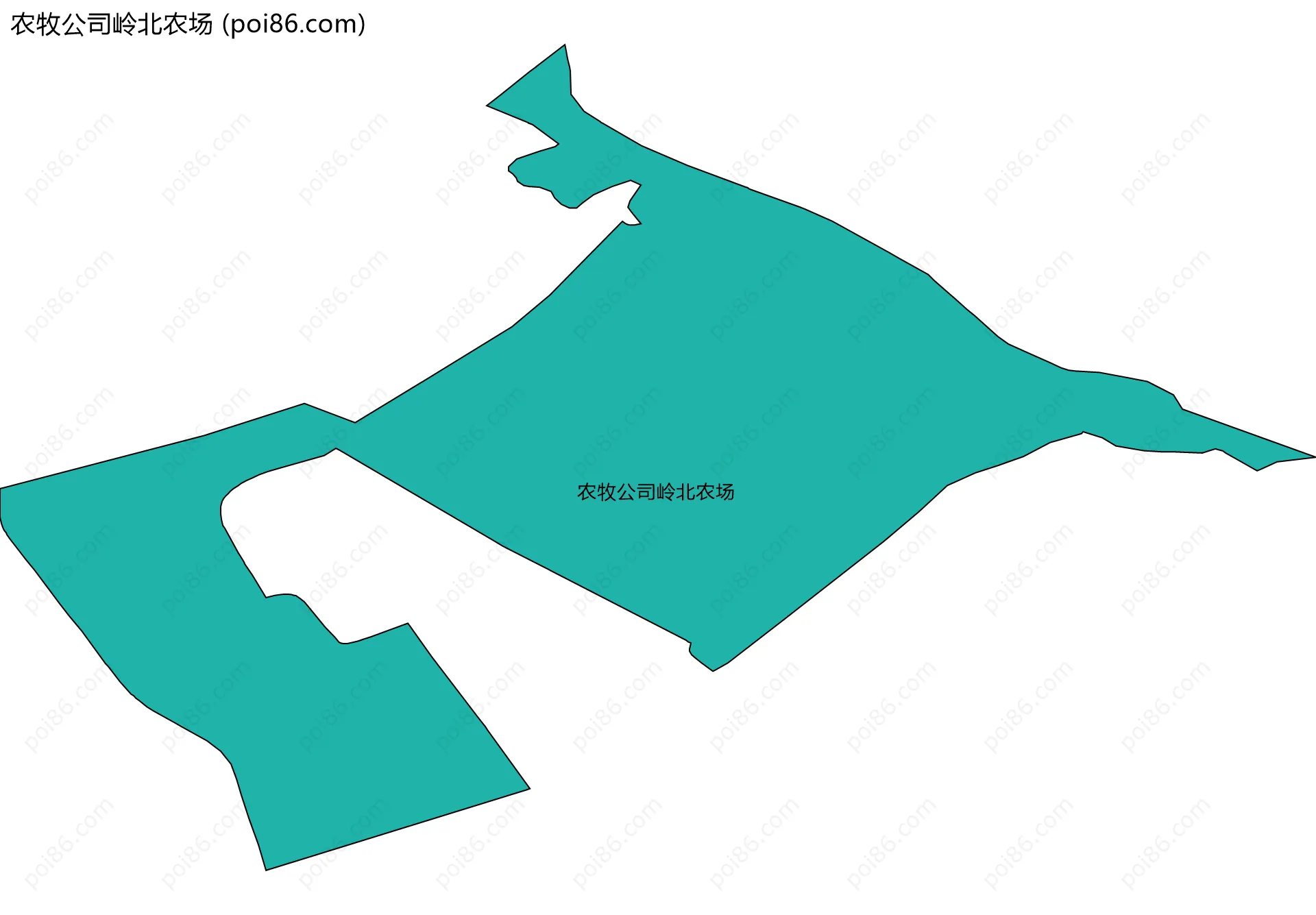 农牧公司岭北农场边界地图