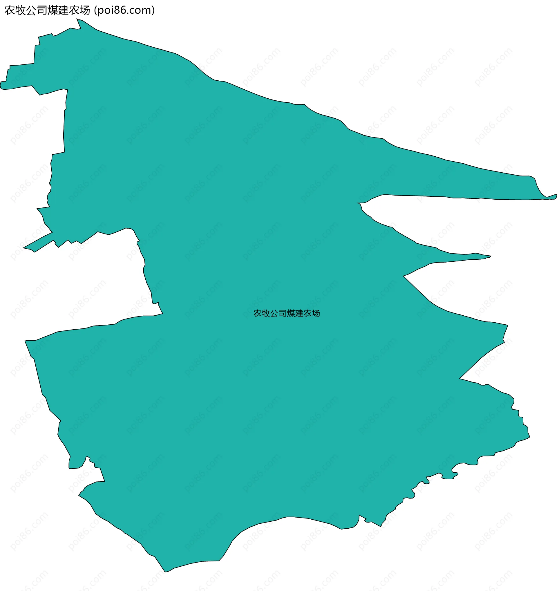 农牧公司煤建农场边界地图