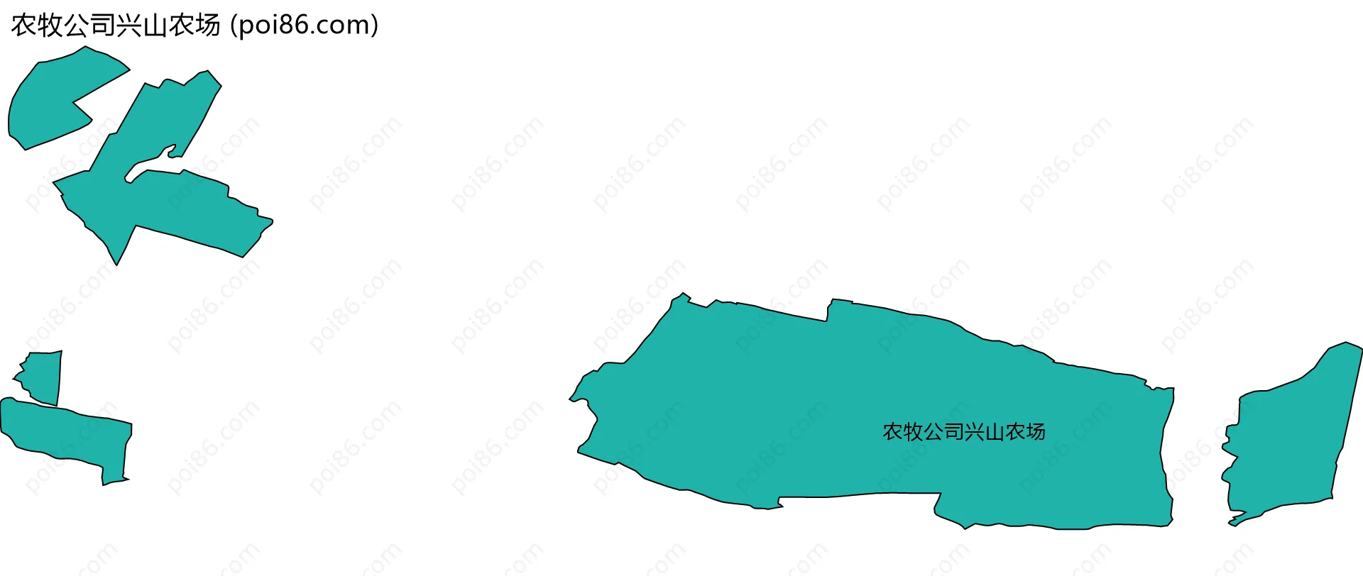 农牧公司兴山农场边界地图