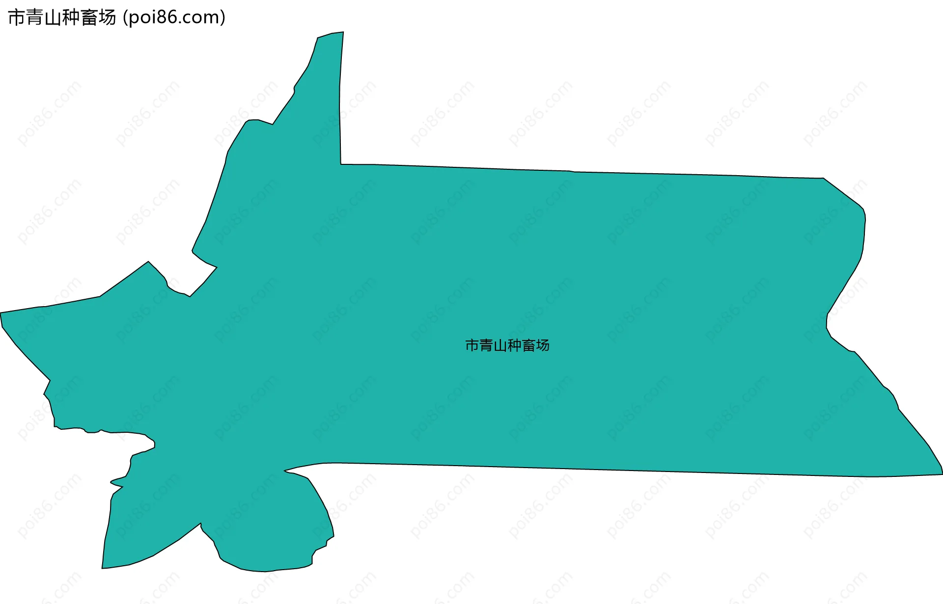 市青山种畜场边界地图