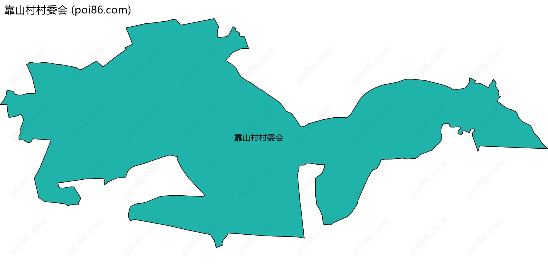 靠山村村委会边界地图