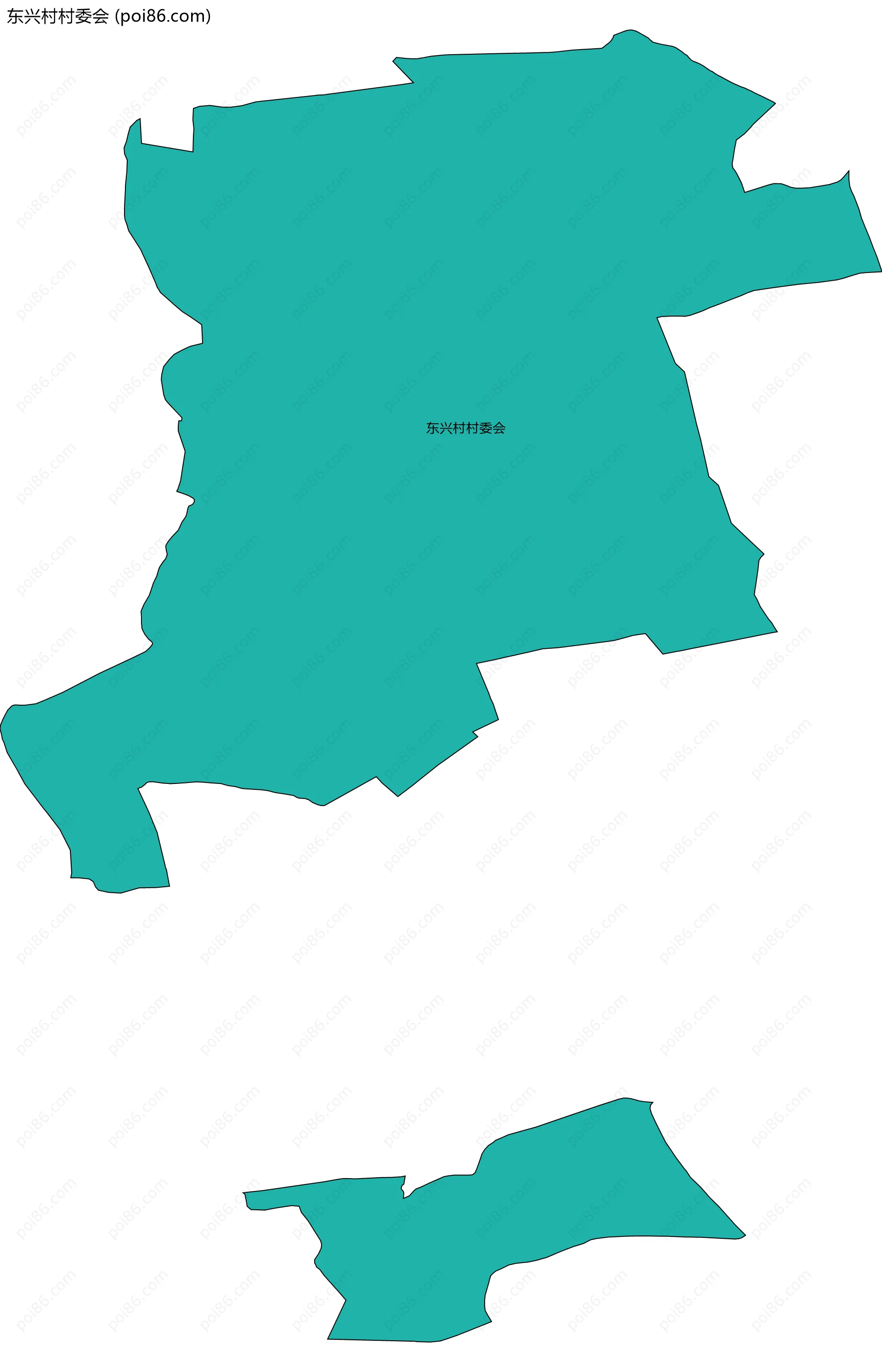 东兴村村委会边界地图