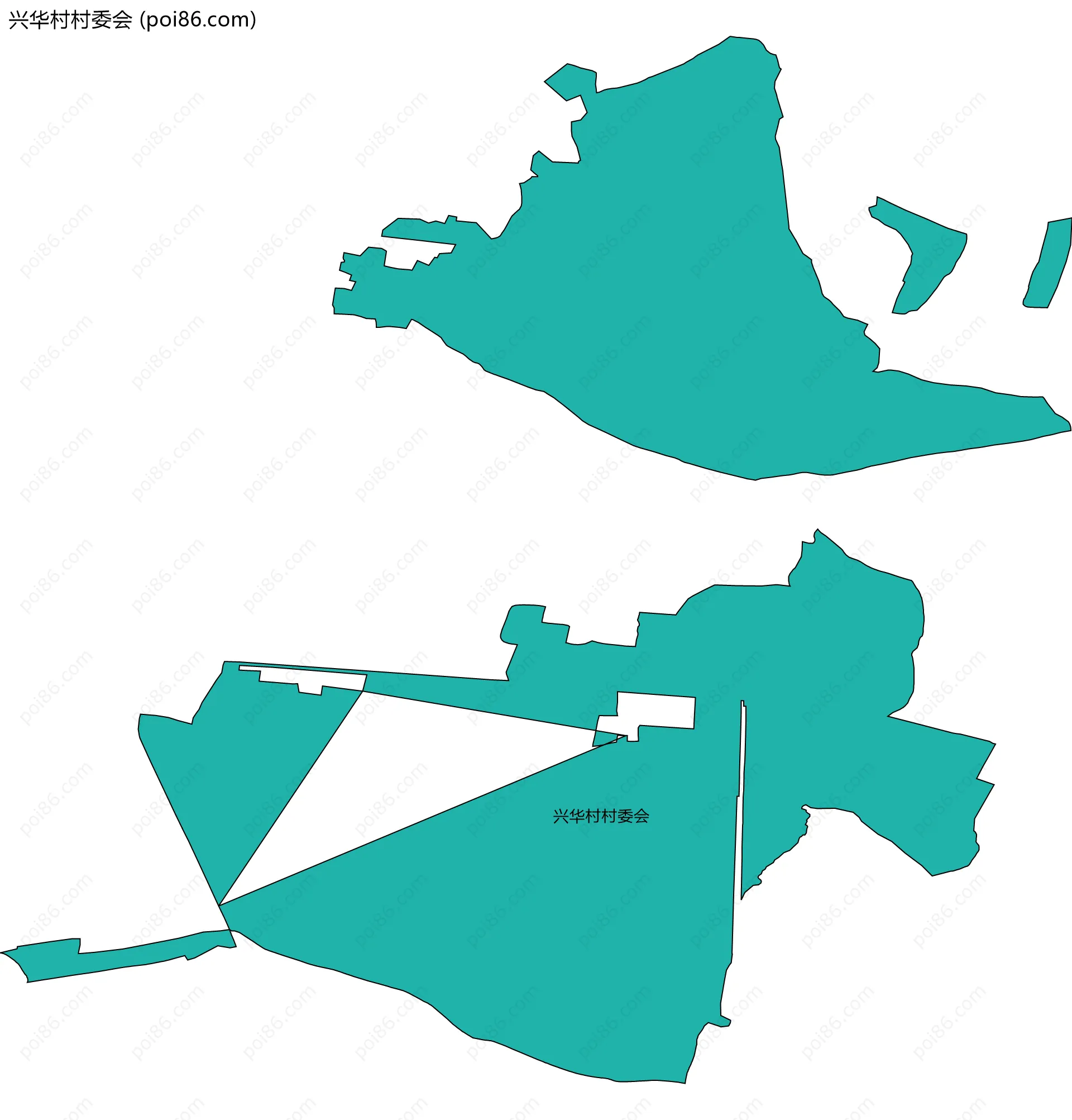 兴华村村委会边界地图